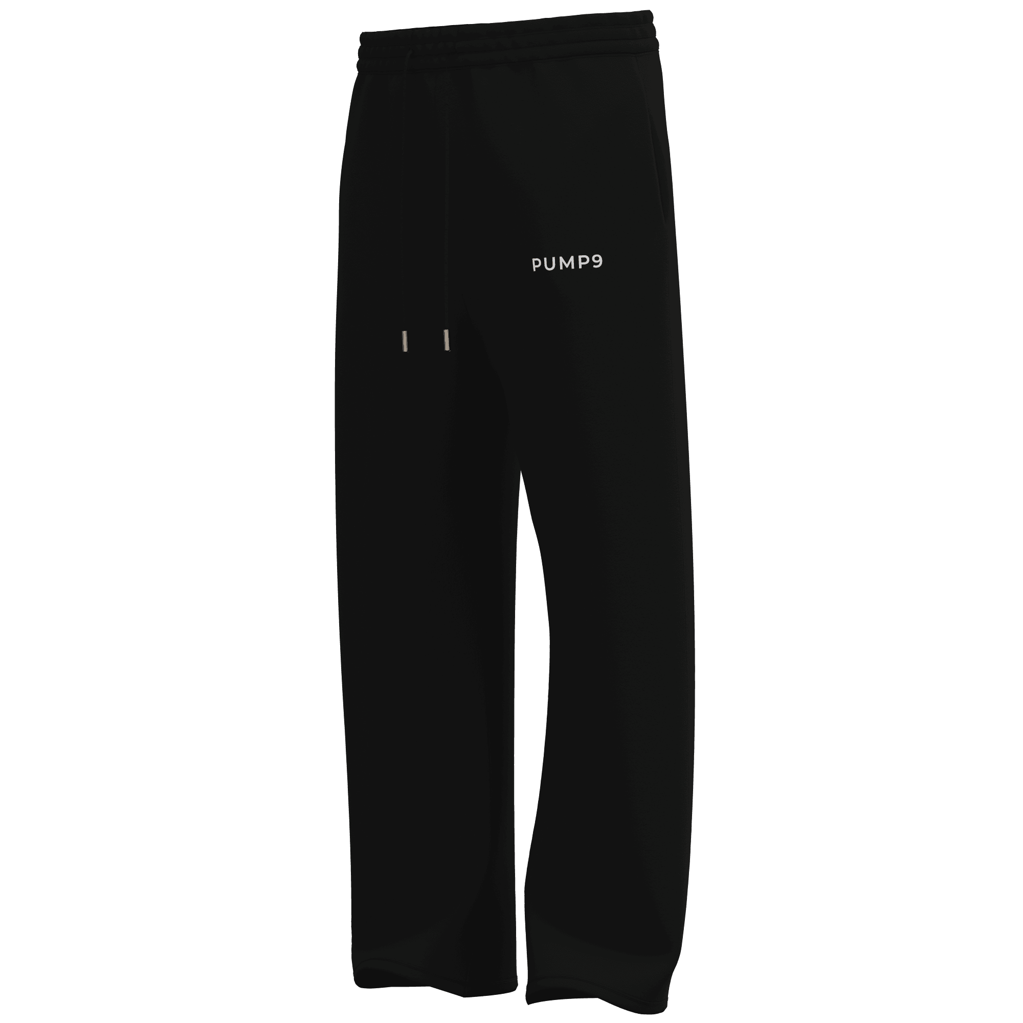 PUMP9 Siyah Baggy Düz Paça Eşofman Altı 