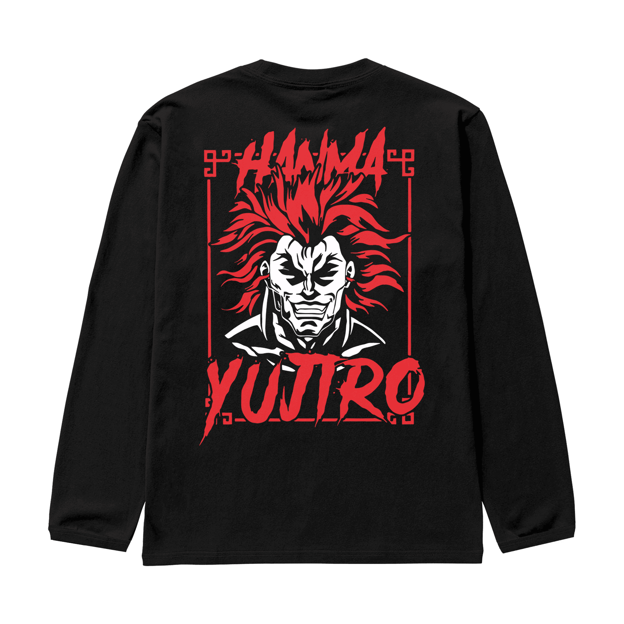 HANMA Siyah Oversize Long Sleeve T-Shirt