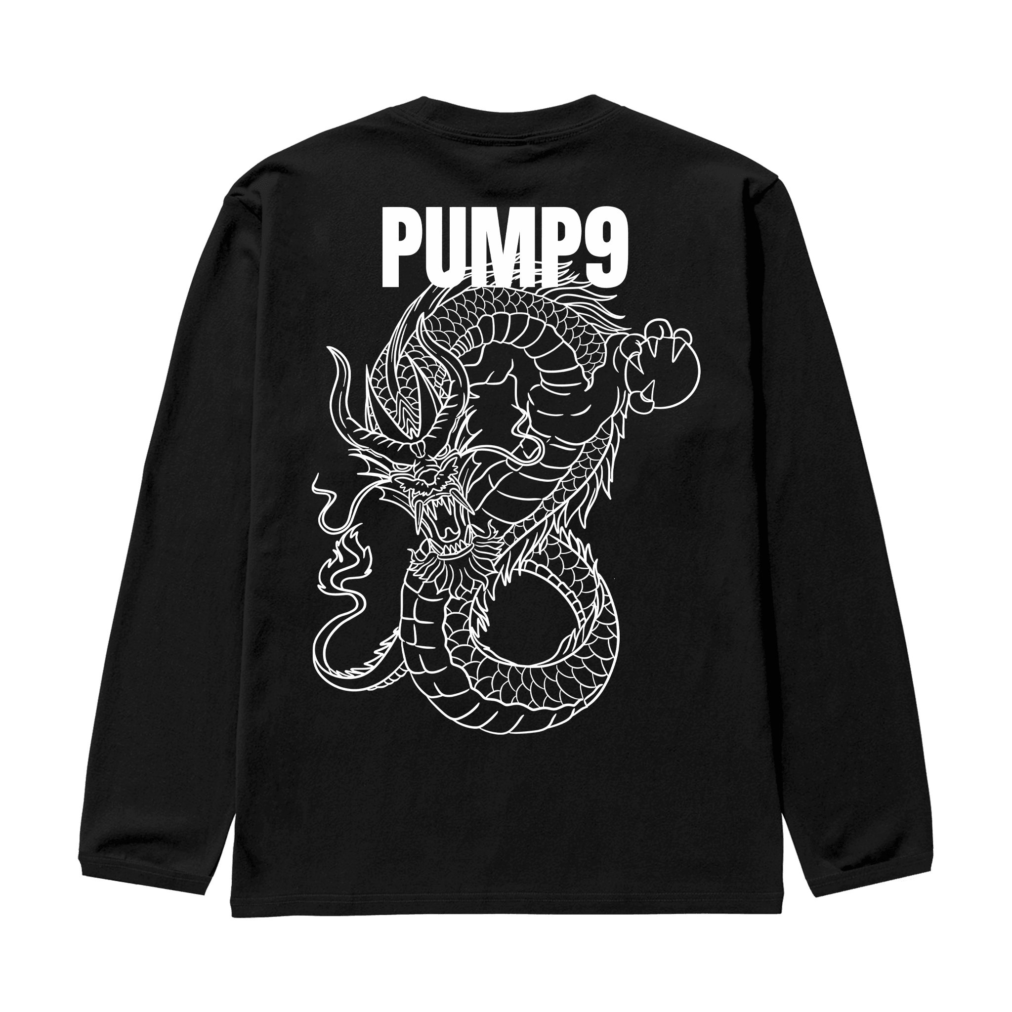 DRAGON Siyah Oversize Long Sleeve T-Shirt