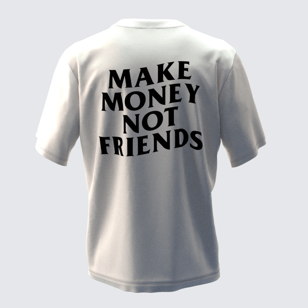 MAKEMONEY Kırık Beyaz Oversize T-Shirt