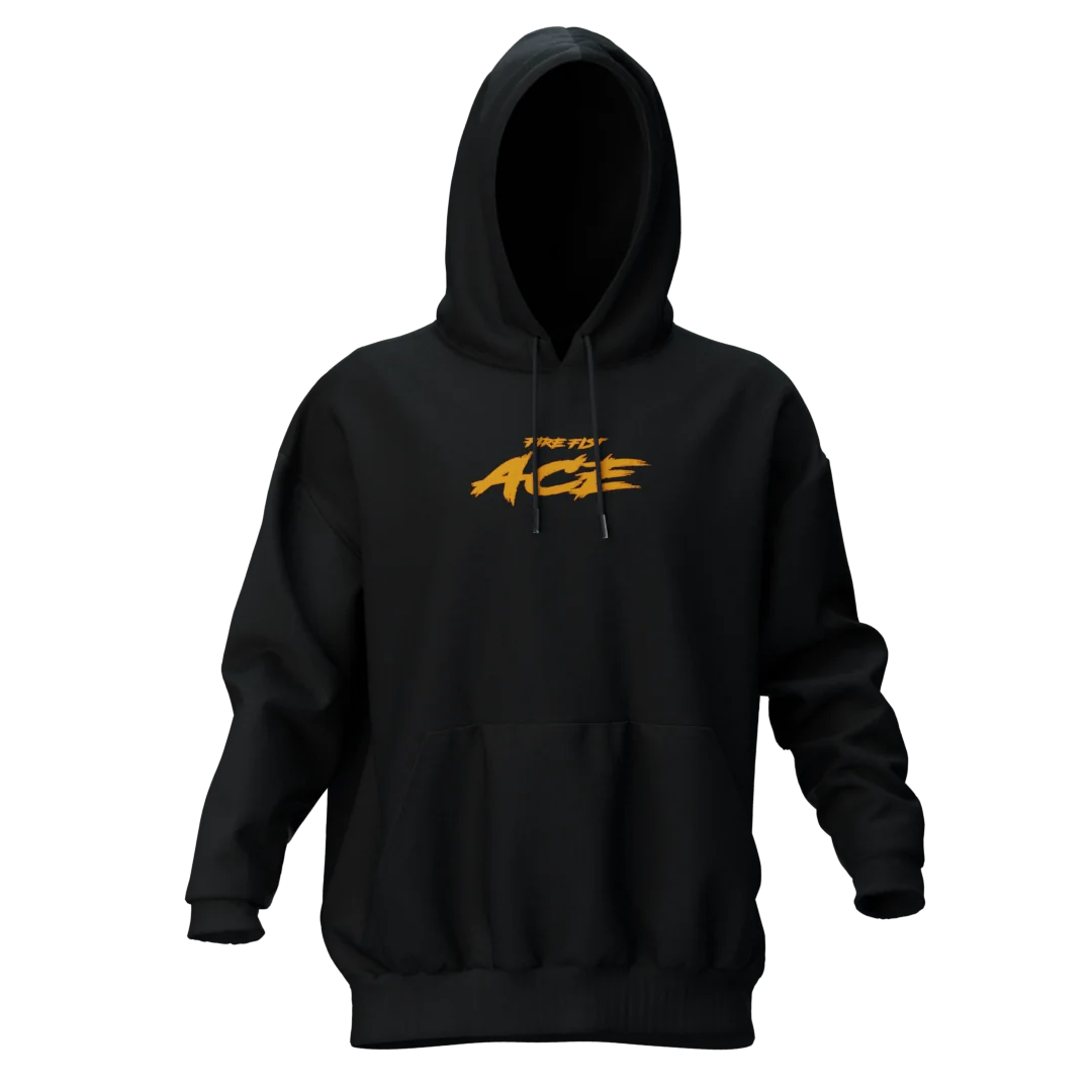 ACE Siyah Oversize Hoodie