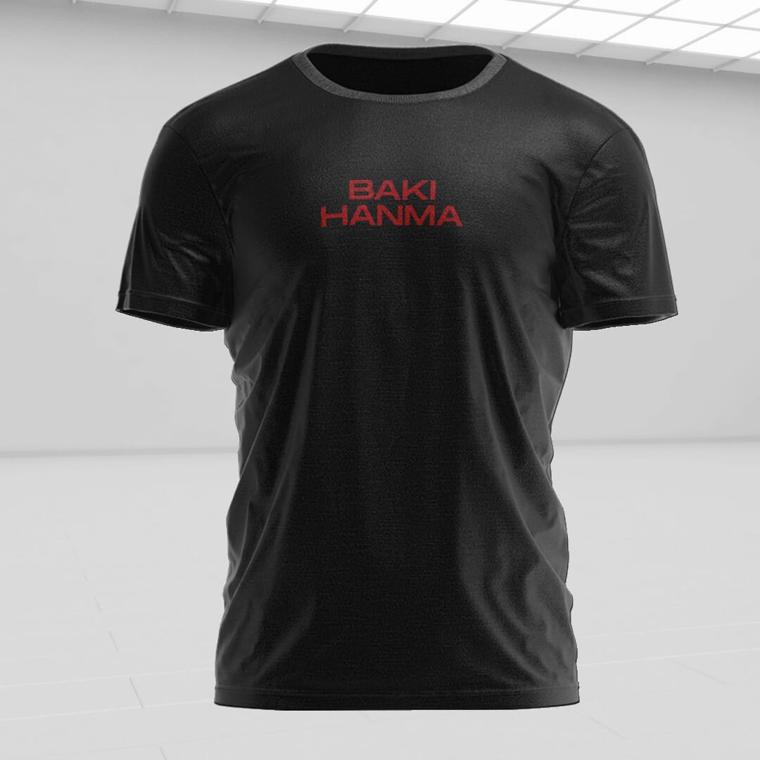 BAKI HANMA Siyah Regular Fit Tshirt