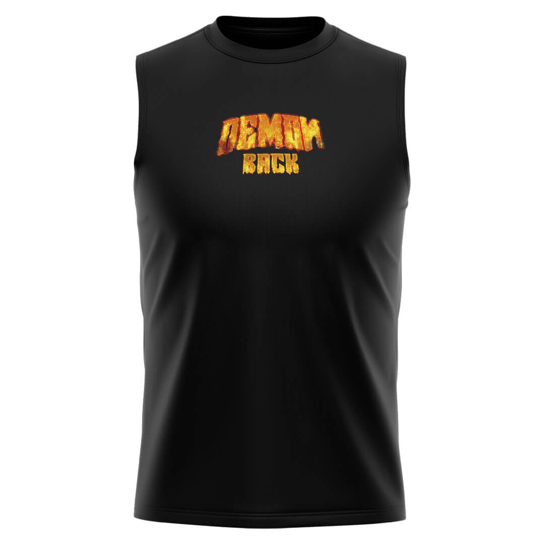 DEMON BACK Siyah Regular Fit Sleeveless T-Shirt