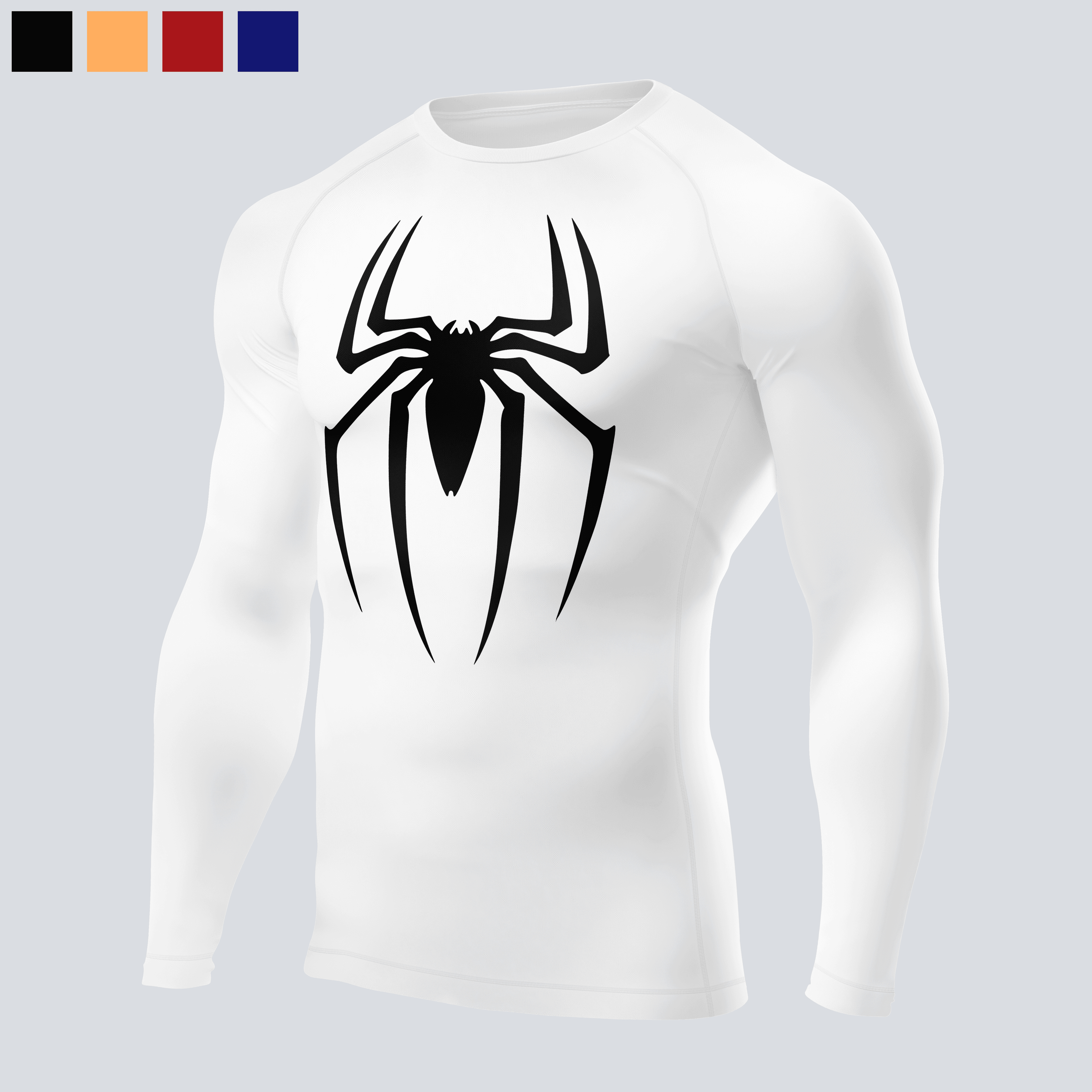 SPIDERMAN Beyaz Long Sleeve Compression T-Shirt