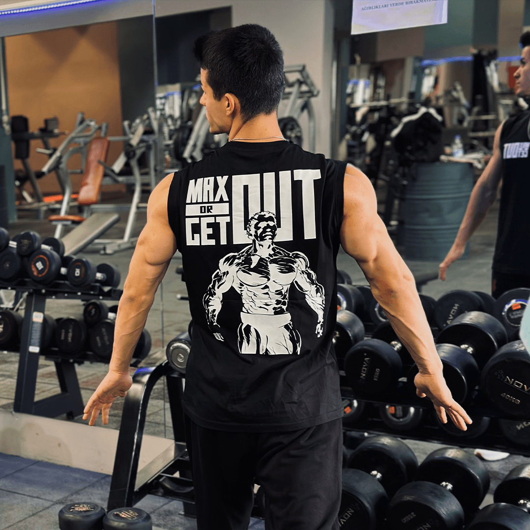 ARNOLD Siyah Regular Fit Sleeveless T-Shirt