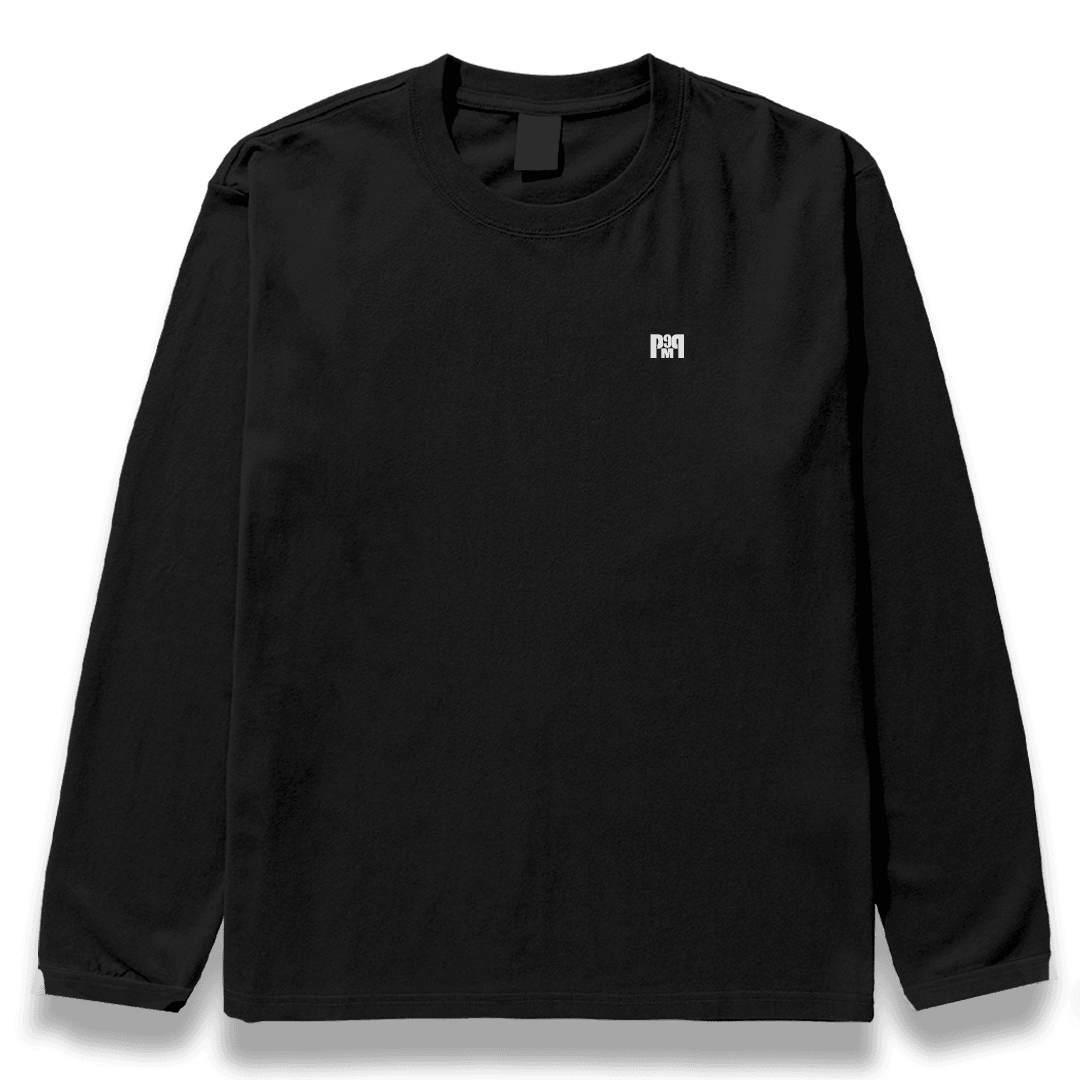 HEAVEN Siyah Oversize Kalıp Long Sleeve