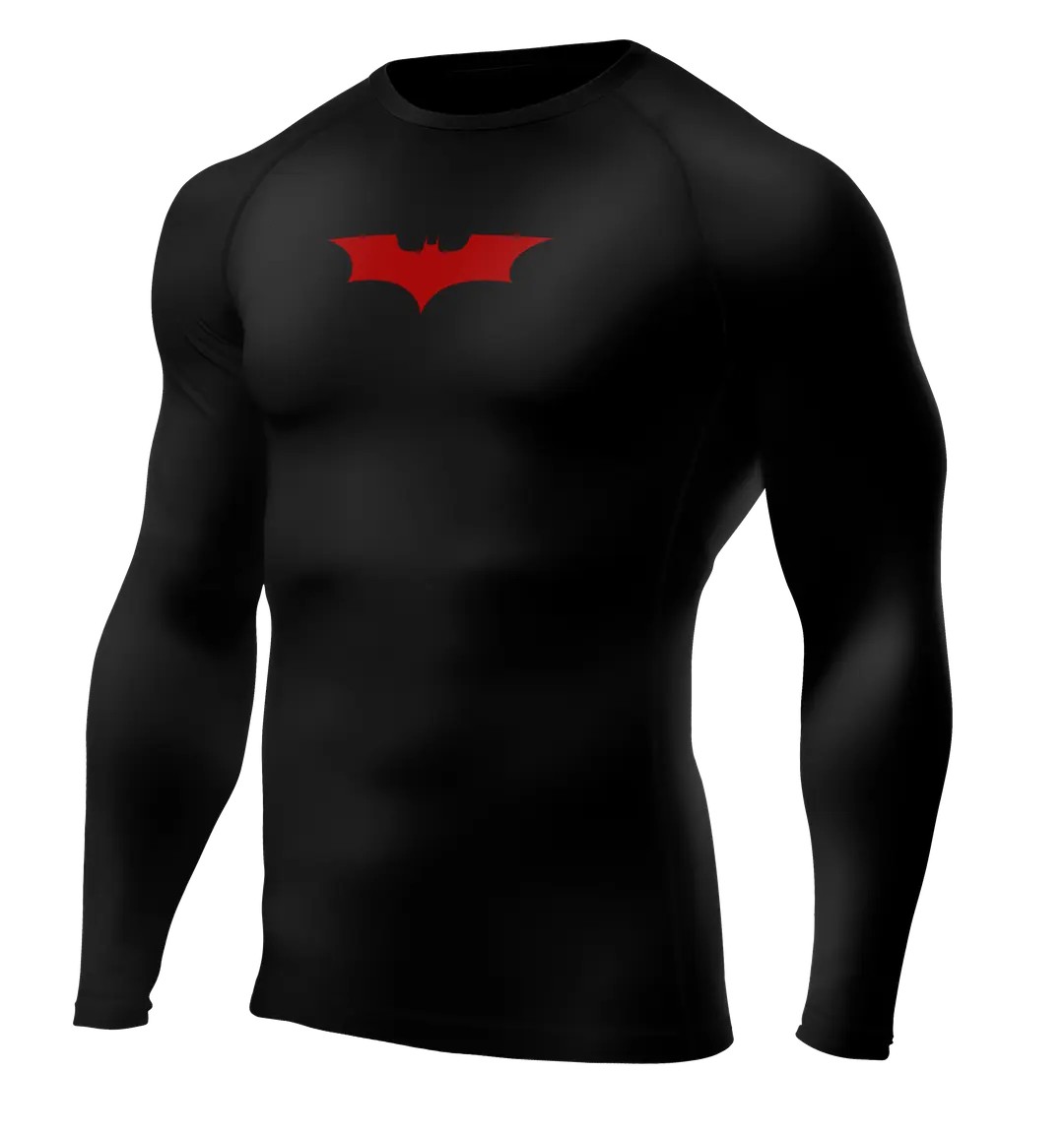 BATMAN Siyah Long Sleeve Compression T-Shirt - RED