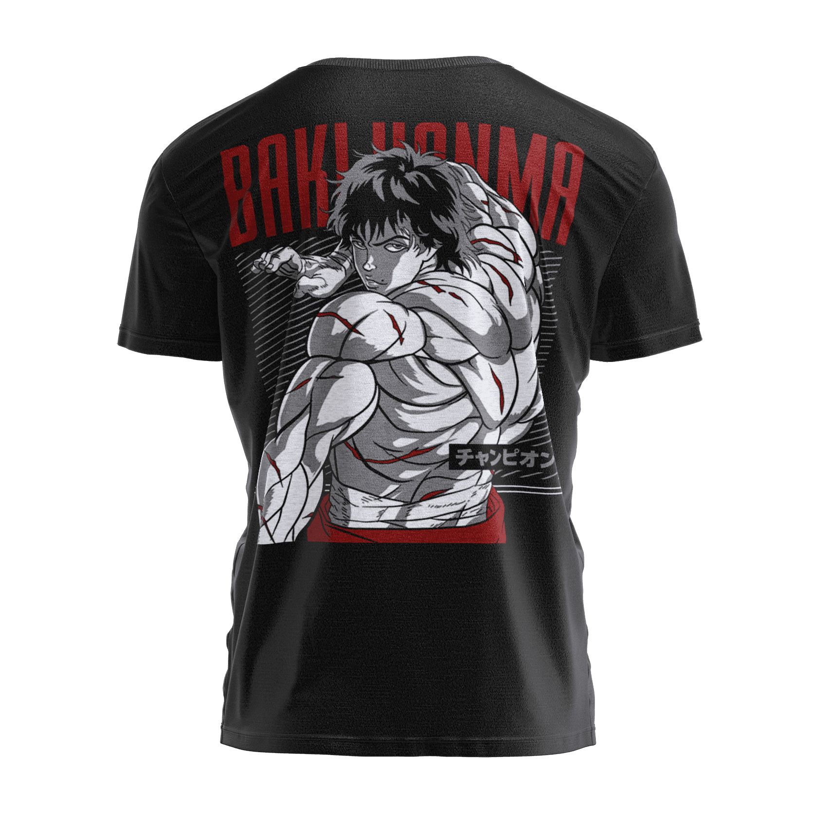 BAKI HANMA Siyah Regular Fit T-Shirt