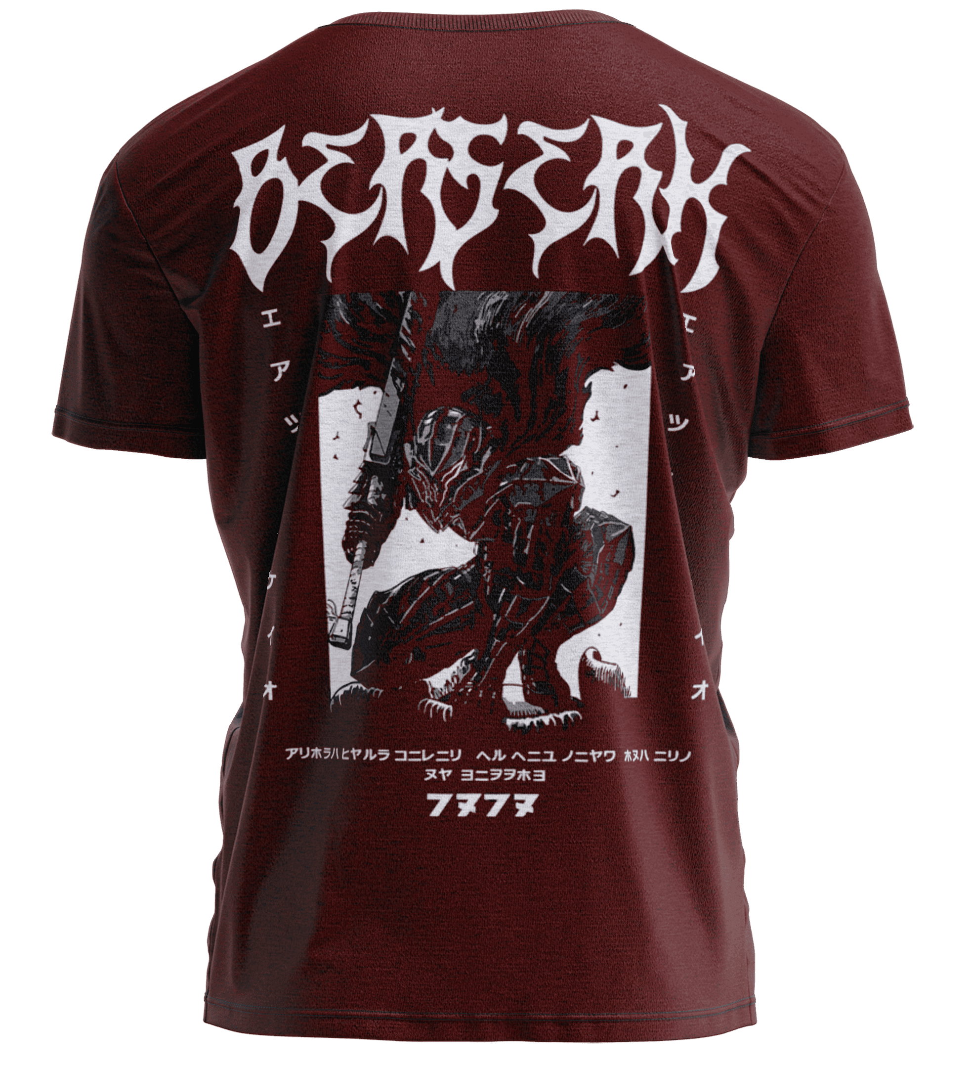 BERSERK Bordo Regular Fit T-Shirt 
