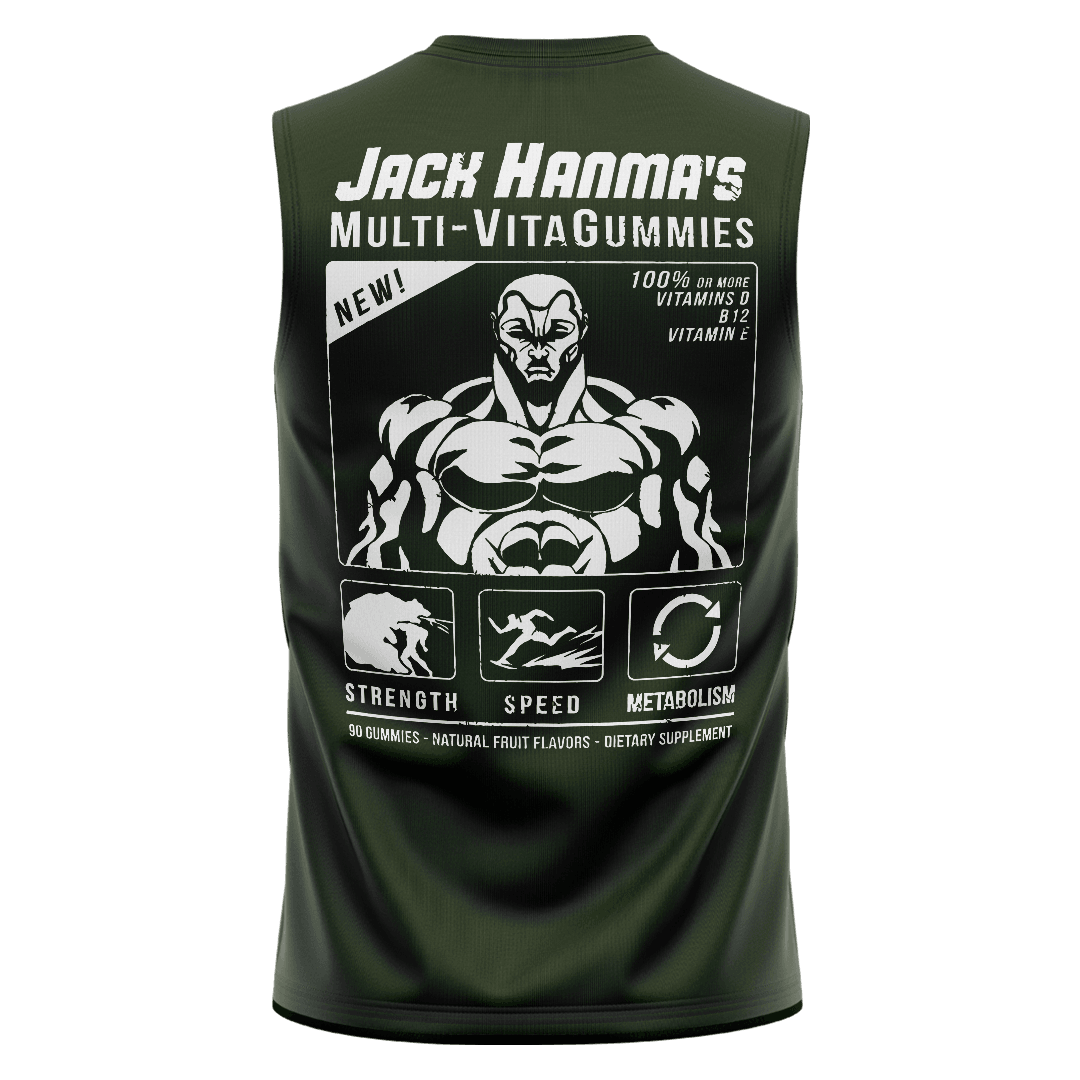 JACK HANMA Haki Yeşili Regular Fit Sleeveless T-Shirt