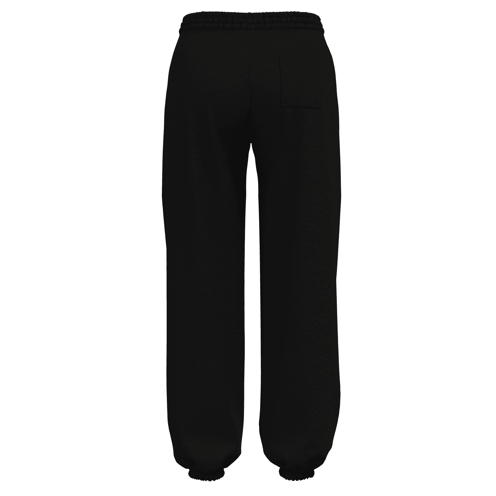 PUMP9 Siyah Baggy Lastikli Paça Eşofman Altı 