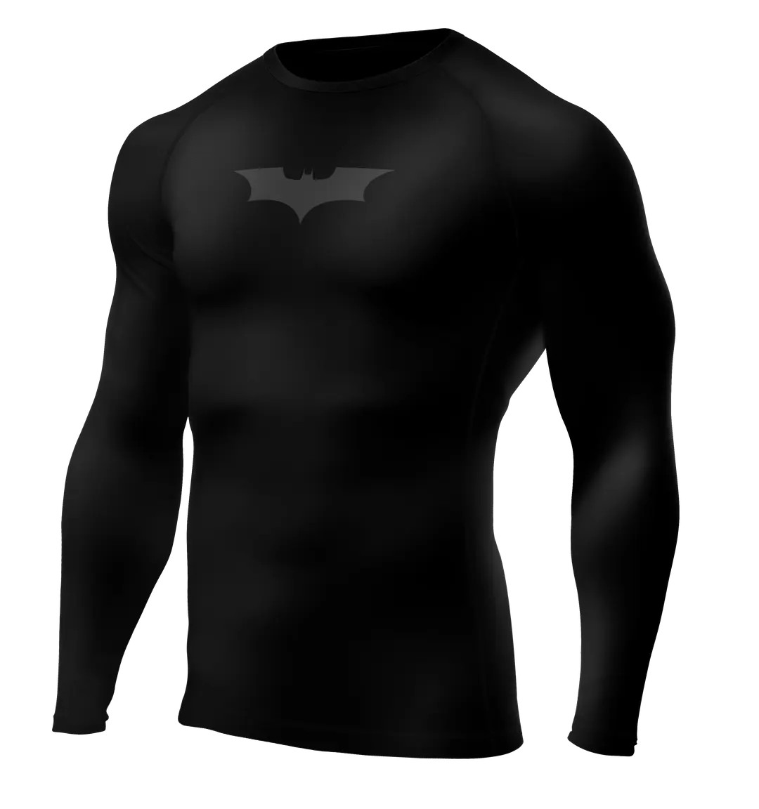 BATMAN Siyah Long Sleeve Compression T-Shirt - SILVER