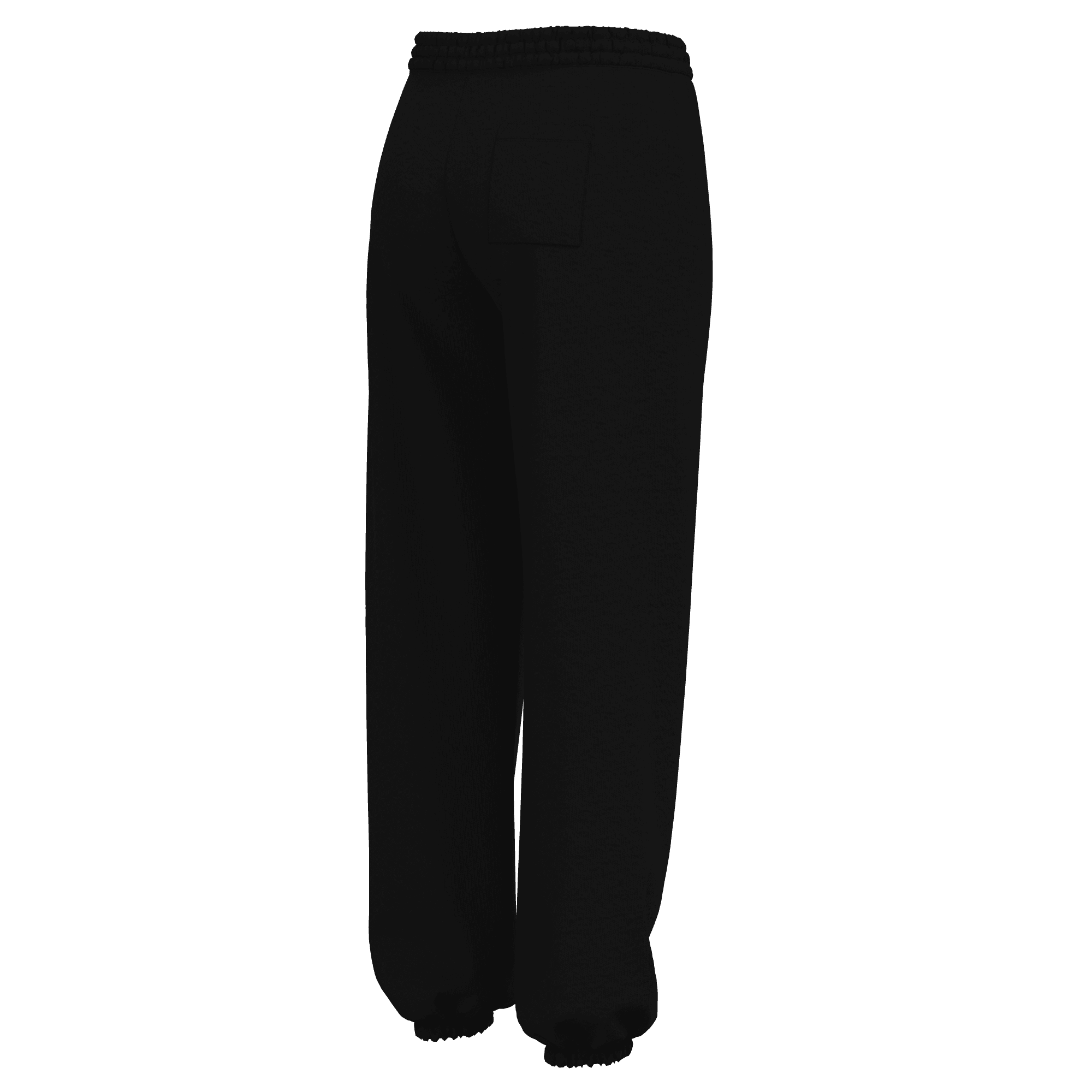 PUMP9 Siyah Baggy Lastikli Paça Eşofman Altı 