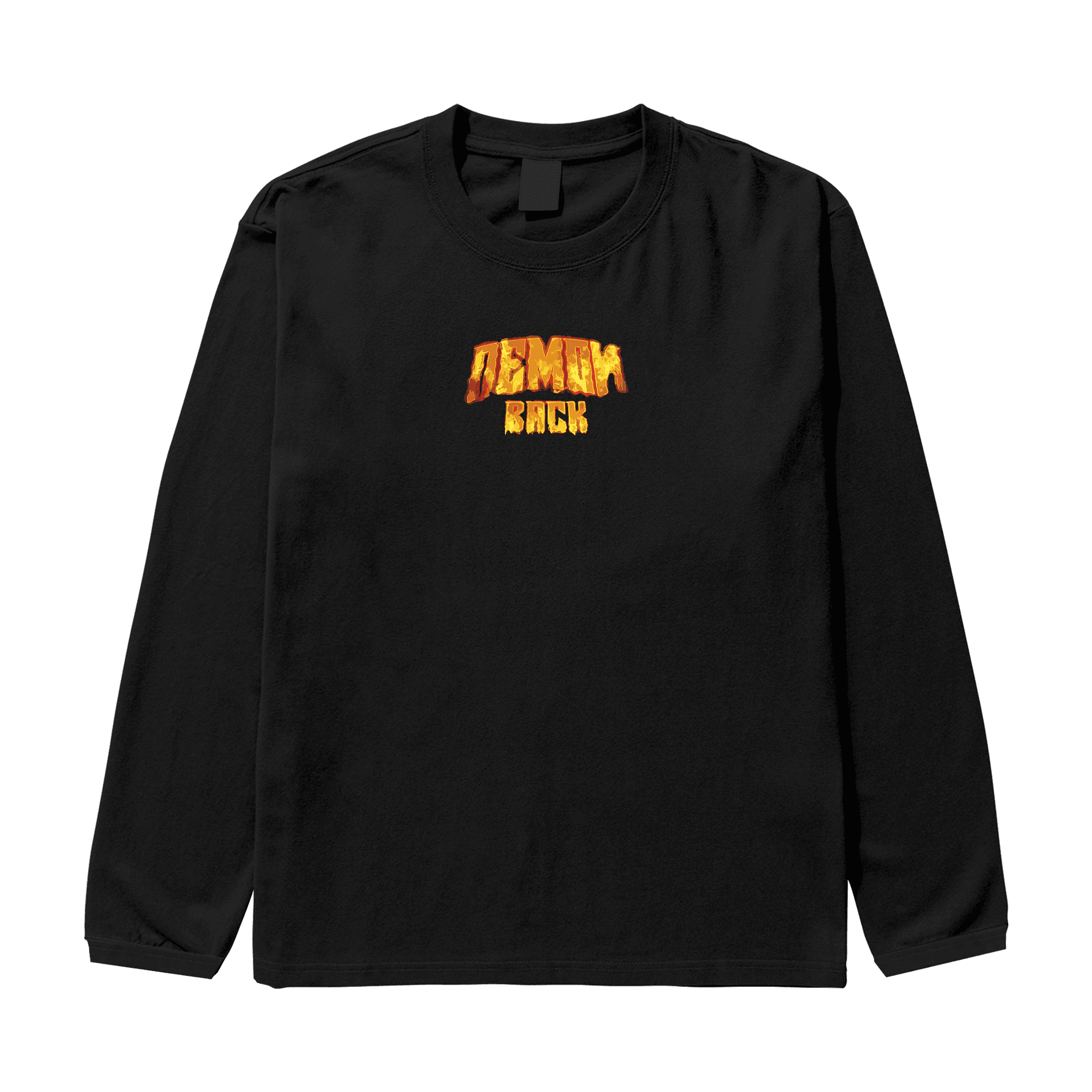 DEMONBACK Siyah Oversize Long Sleeve T-Shirt