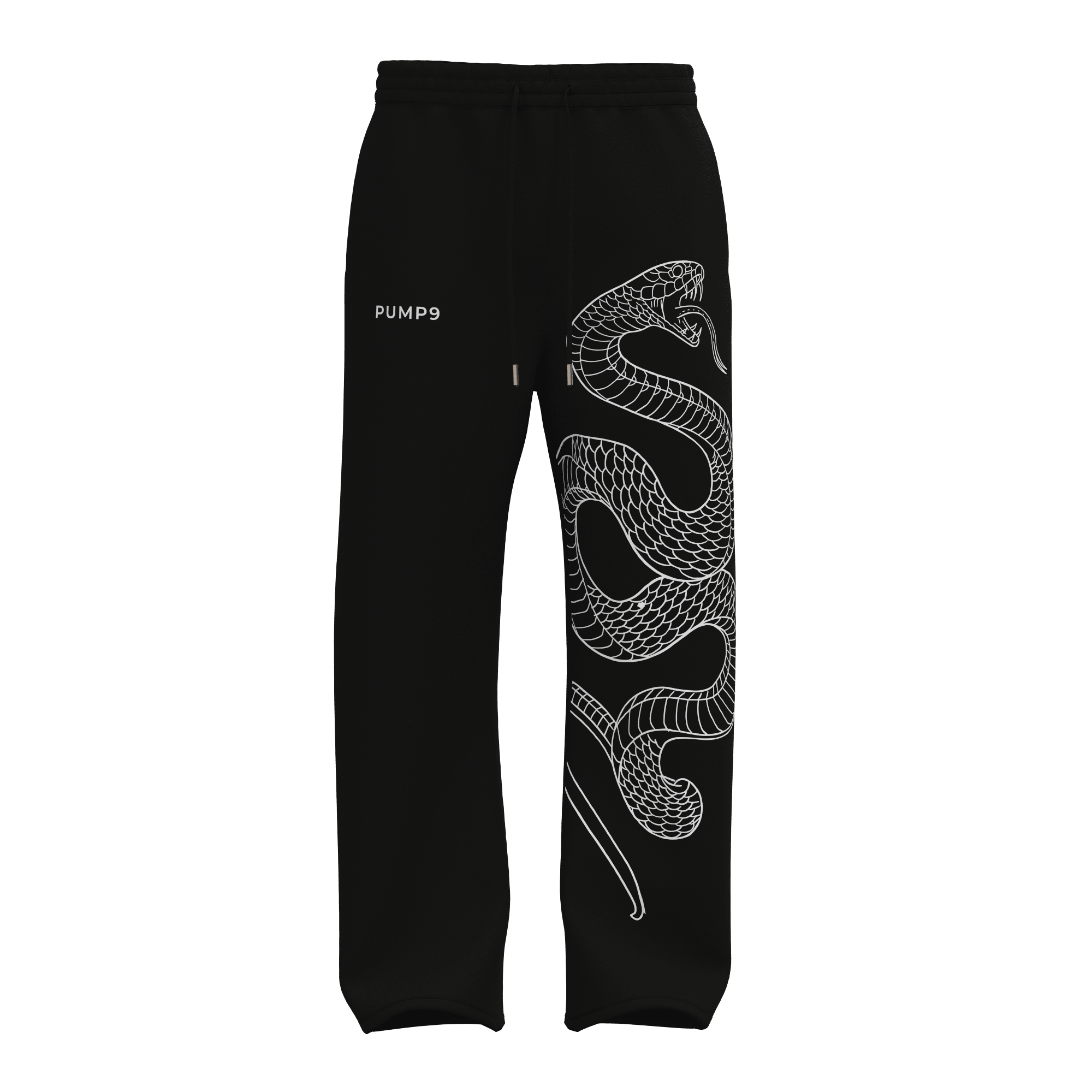 PUMP9 SNAKE Siyah Baggy Düz Paça Eşofman