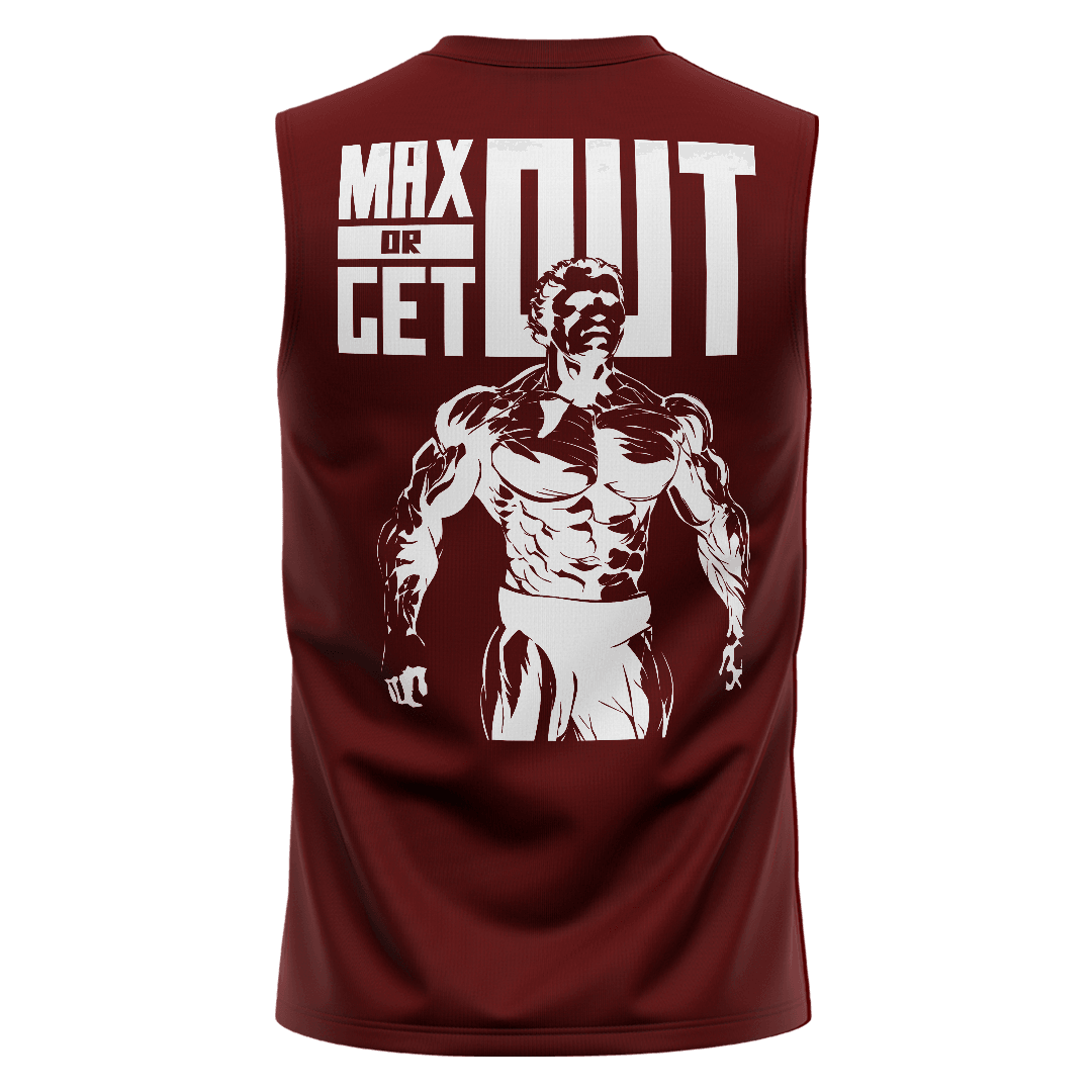 MAXOUT Bordo Regular Fit Sleeveless T-Shirt 