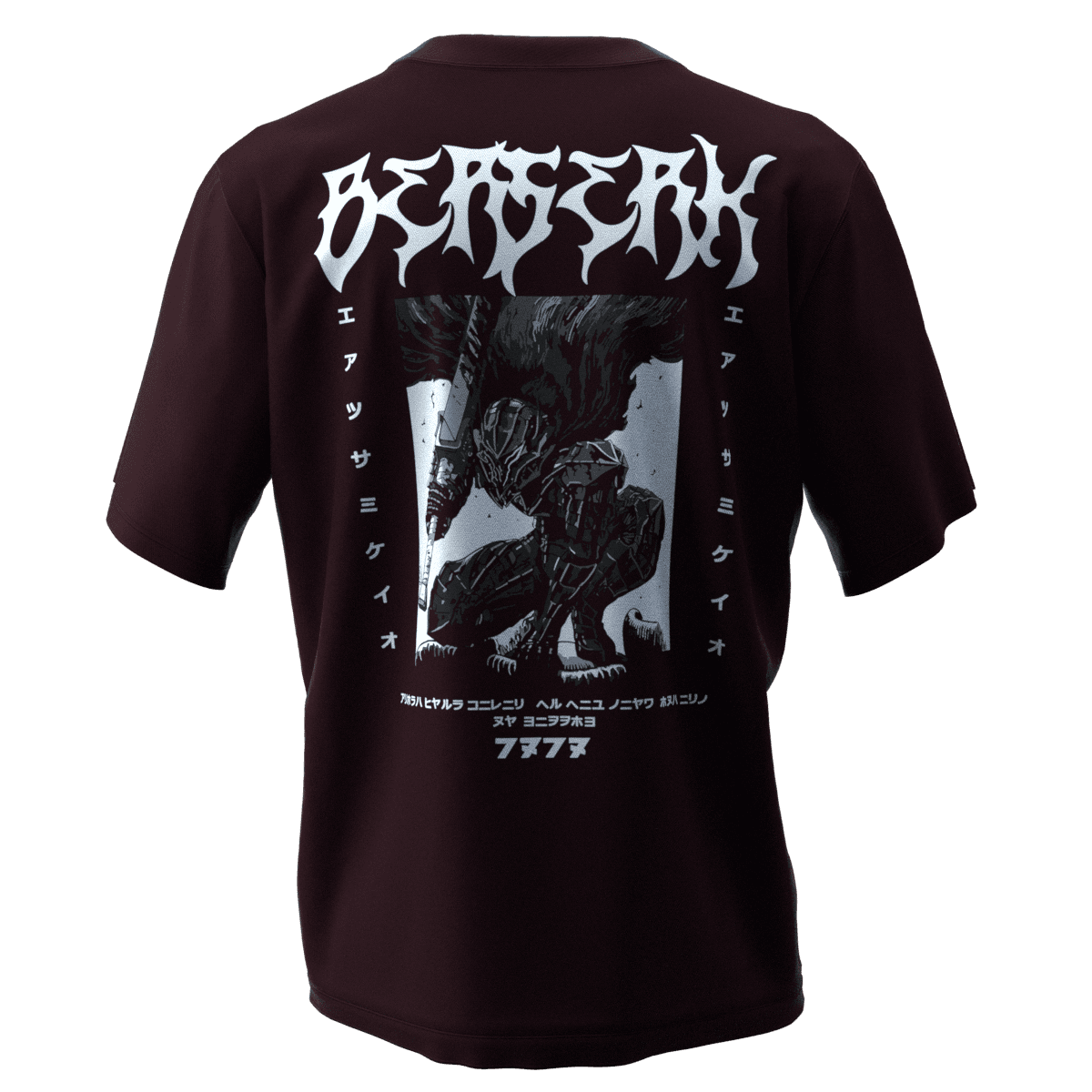 BERSERK Bordo Oversize T-Shirt