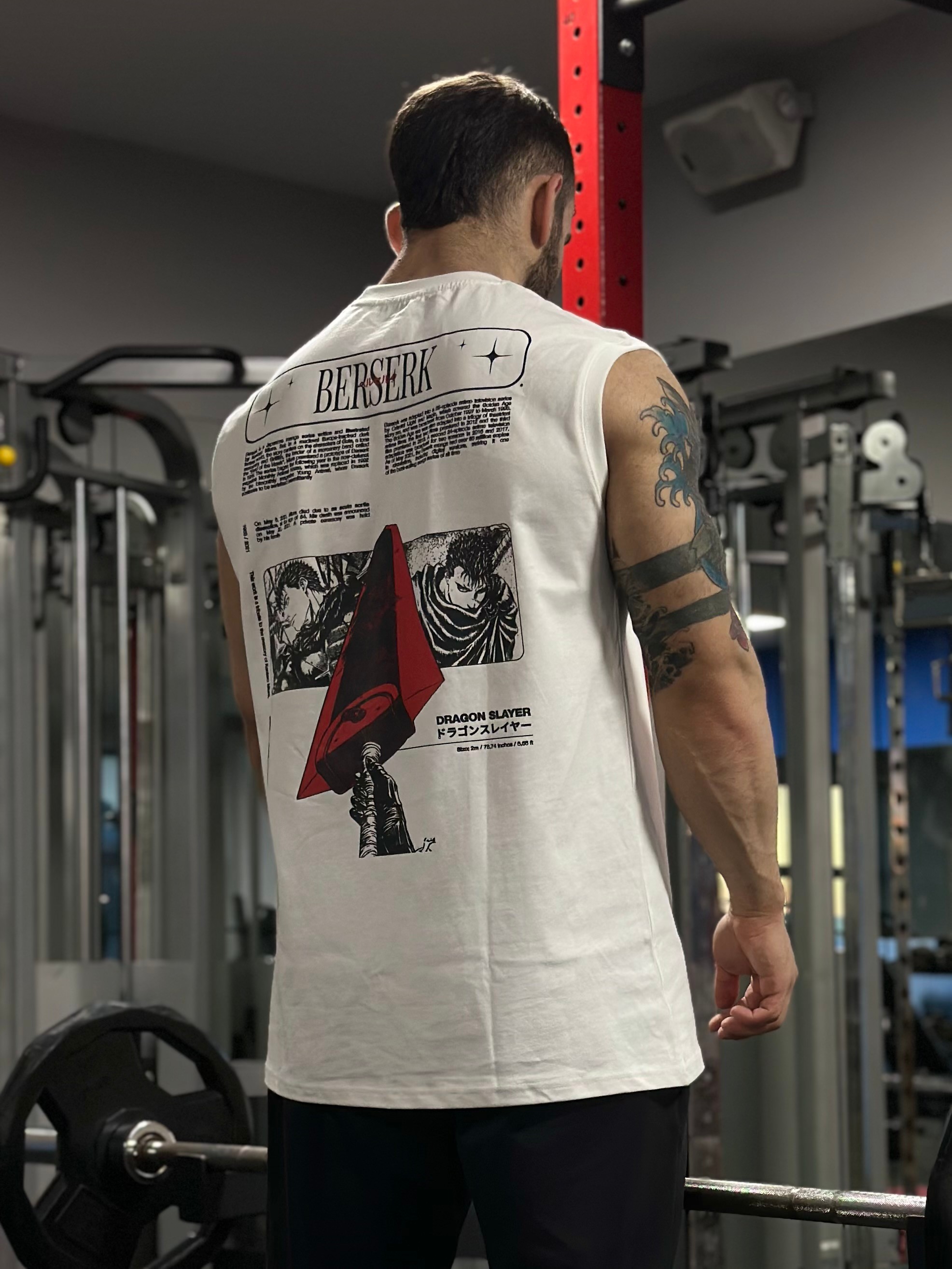 BERSERK Kırık Beyaz Regular Fit Sleeveless T-Shirt