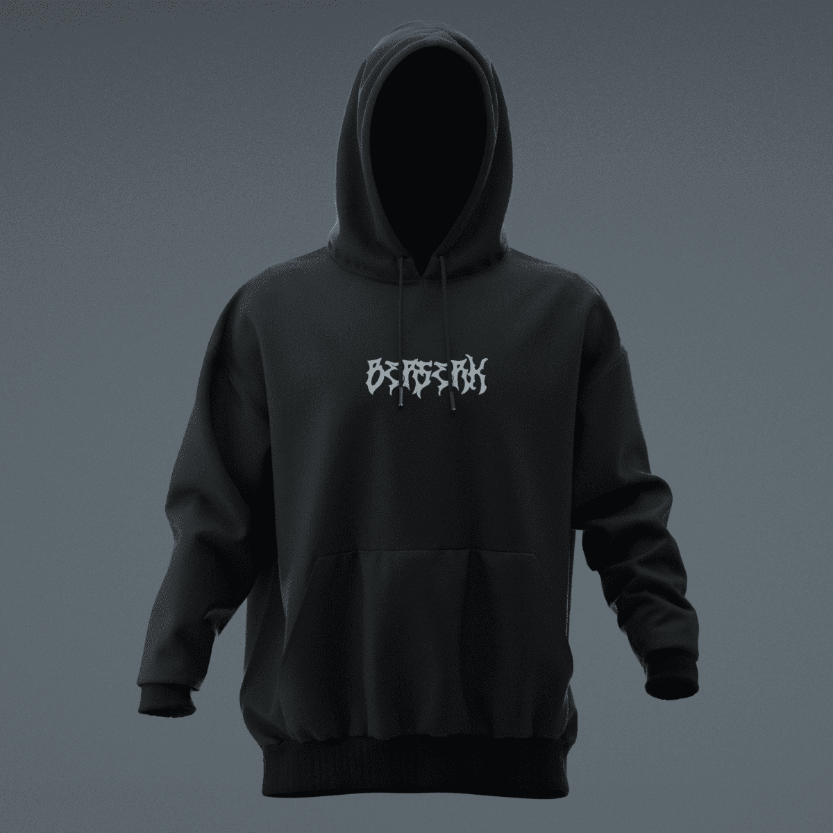 BERSERK Siyah Oversize Hoodie