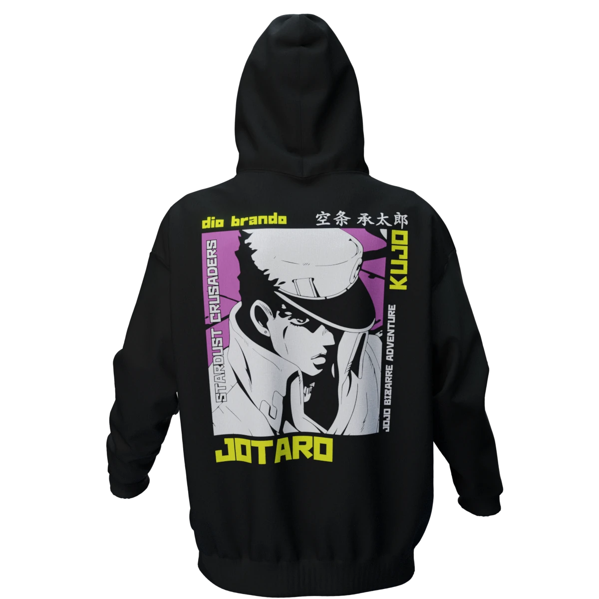 JOTARO Siyah Oversize Hoodie