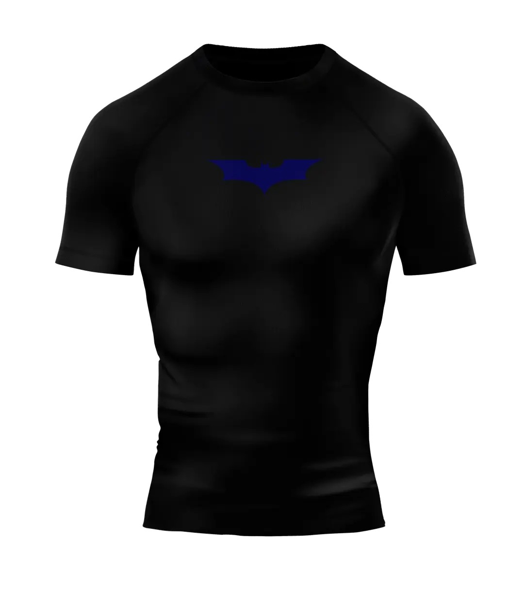 BATMAN Siyah Short Sleeve Compression T-Shirt - BLUE