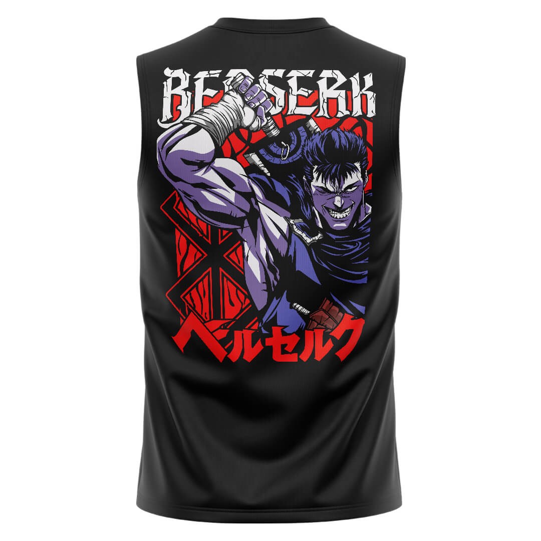 BERSERK Siyah Regular Fit Sleeveless T-Shirt