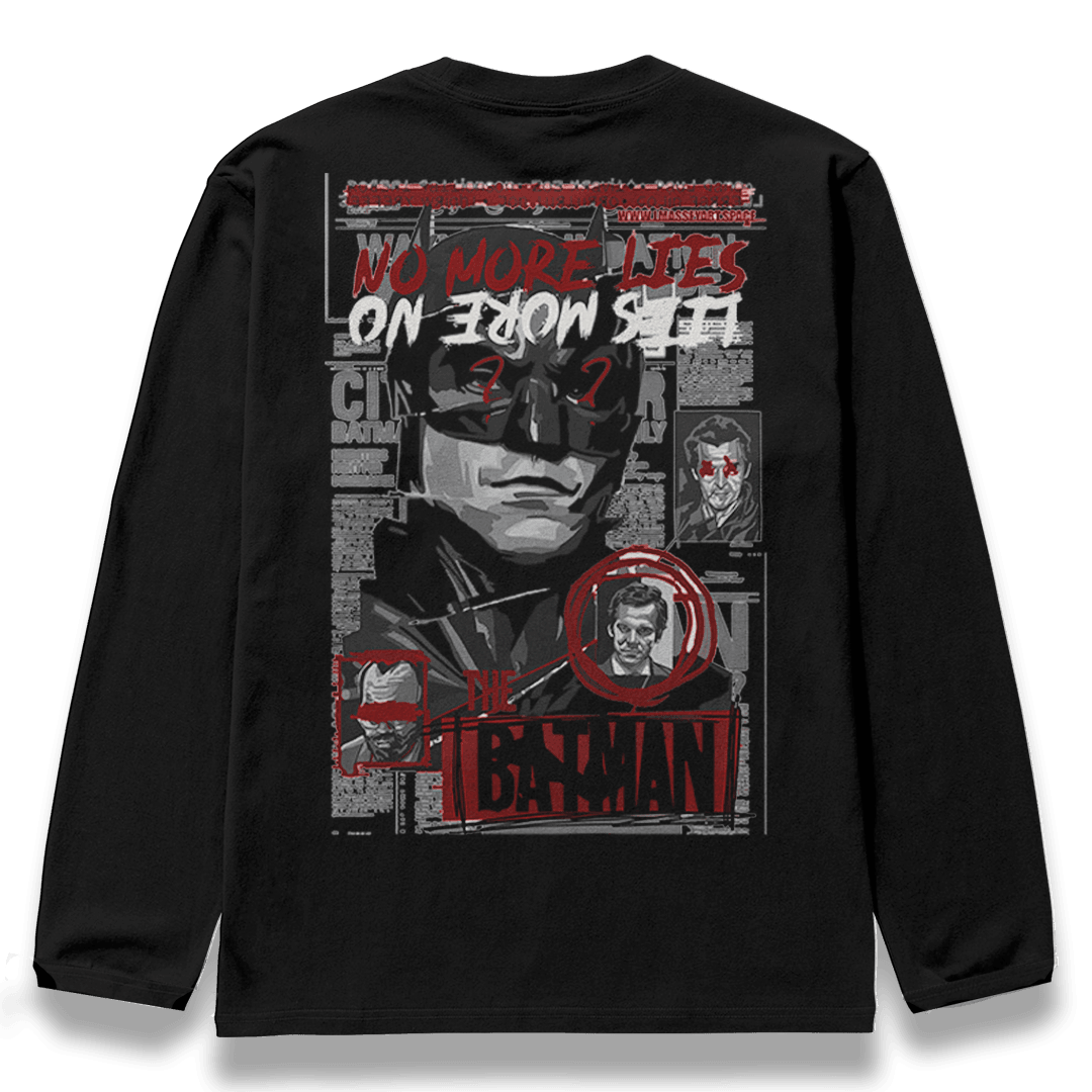 BATMAN Siyah Oversize Kalıp Long Sleeve