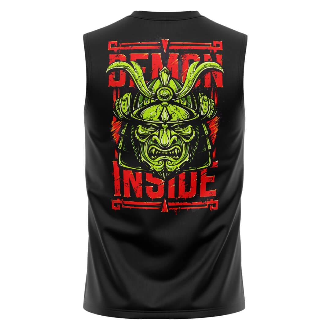 DEMONINSIDE Siyah Regular Fit Sleeveless T-Shirt