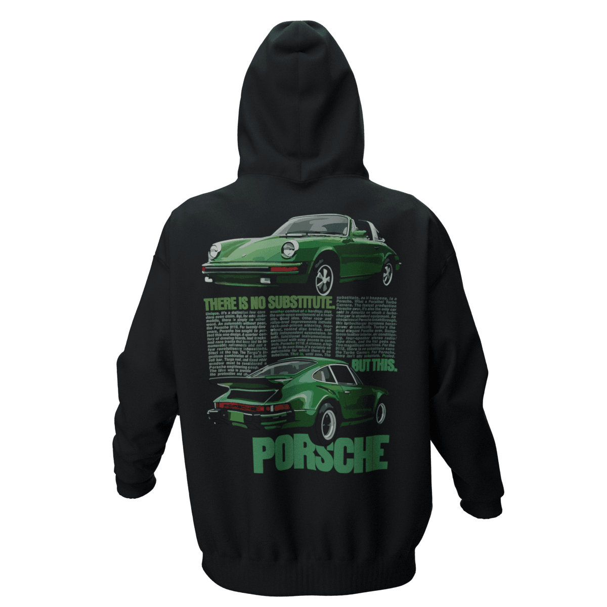 PORSCHE Siyah Oversize Hoodie