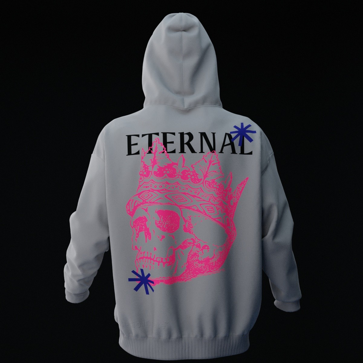 ETERNAL Gri Oversize Hoodie