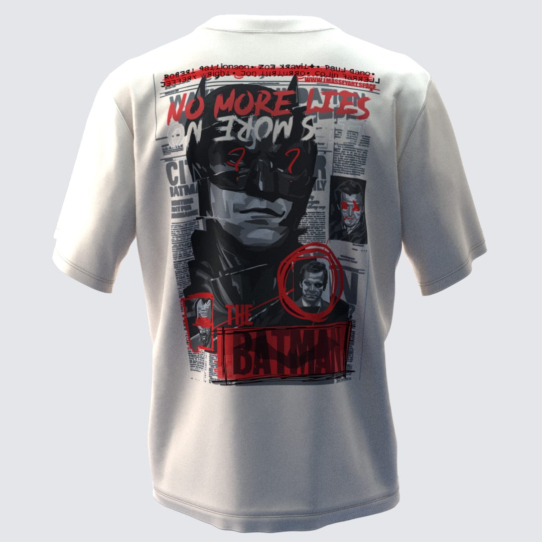 BATMAN Kırık Beyaz Oversize T-Shirt