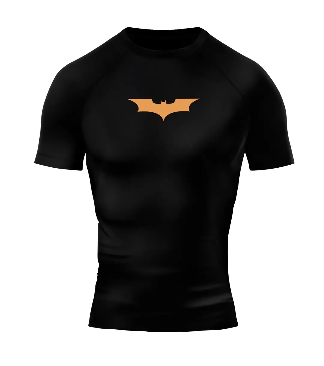 BATMAN Siyah Short Sleeve Compression T-Shirt - GOLD