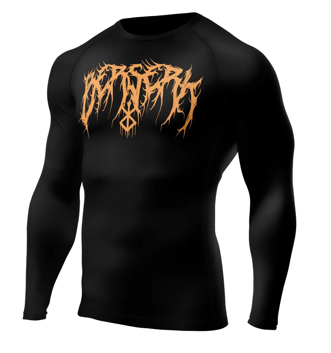 BERSERK Siyah Long Sleeve Compression T-Shirt - GOLD