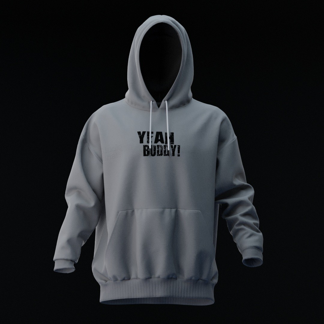 RONNIE Gri Oversize Hoodie