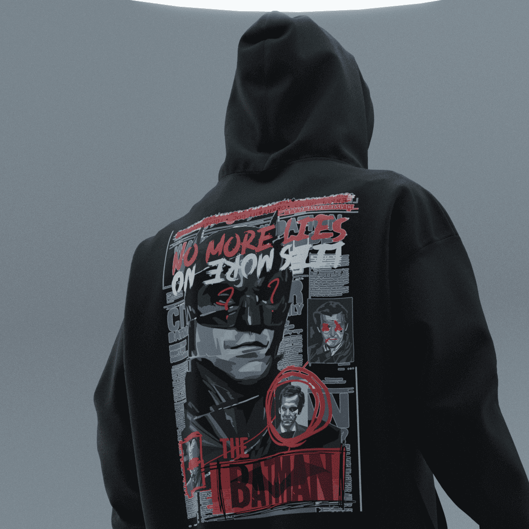 BATMAN Siyah Oversize Hoodie