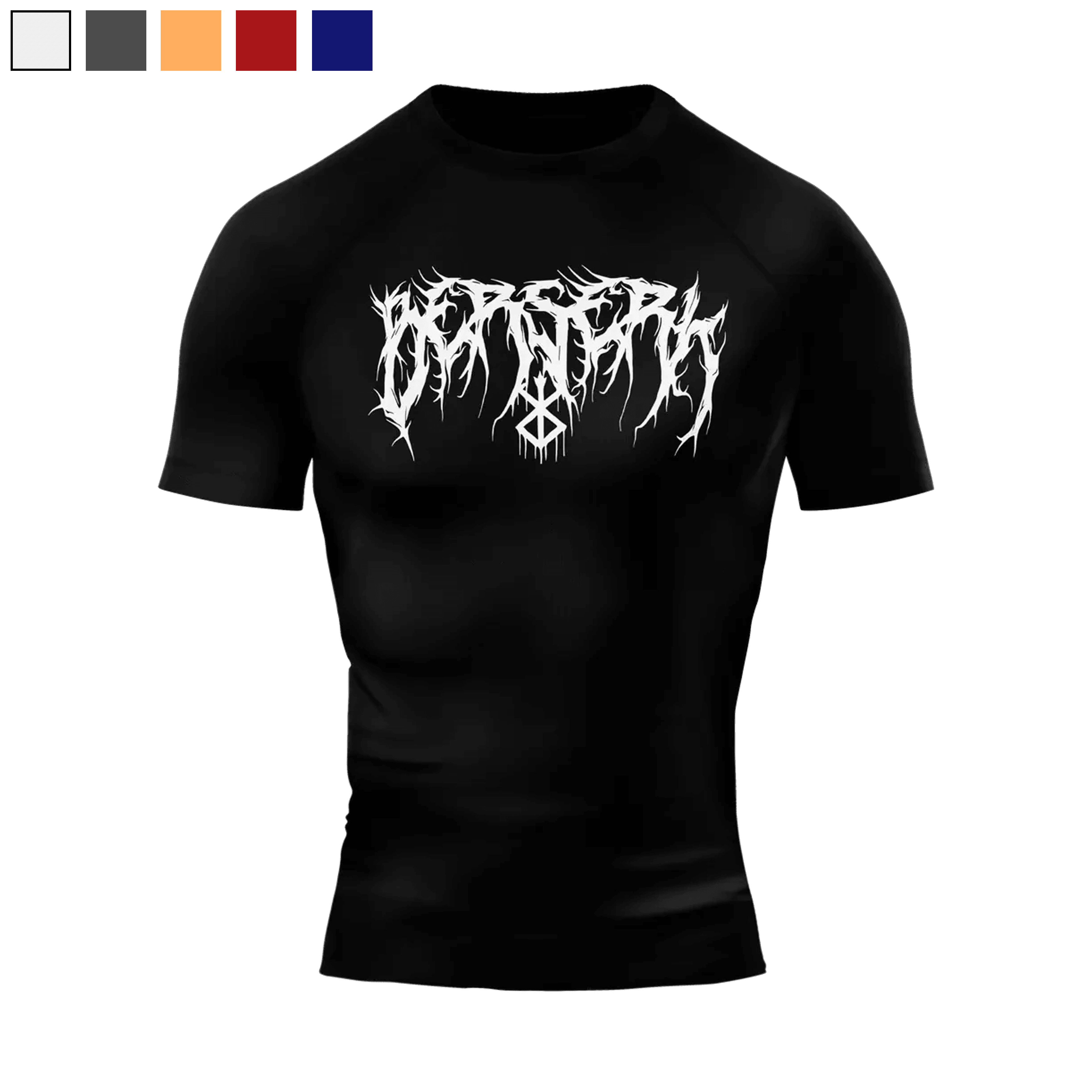 BERSERK Siyah Short Sleeve Compression T-Shirt