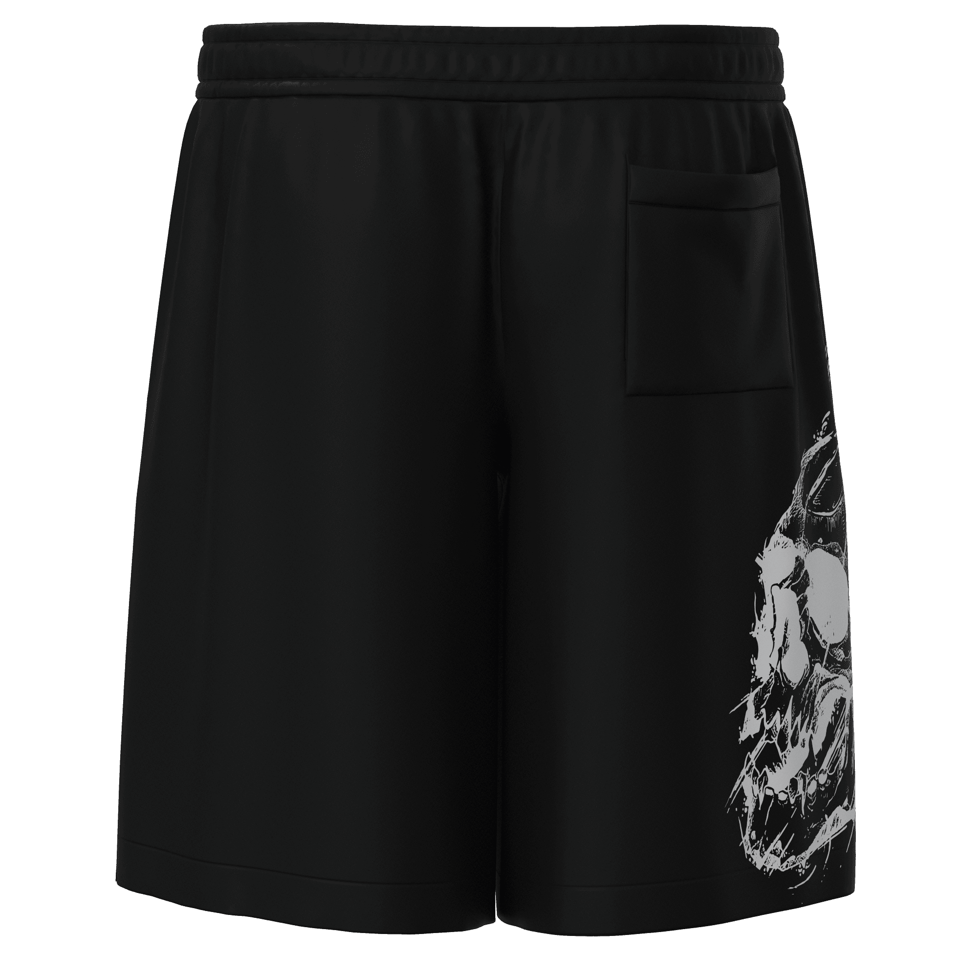 PUMP9 SKULL Siyah Regular Fit Şort