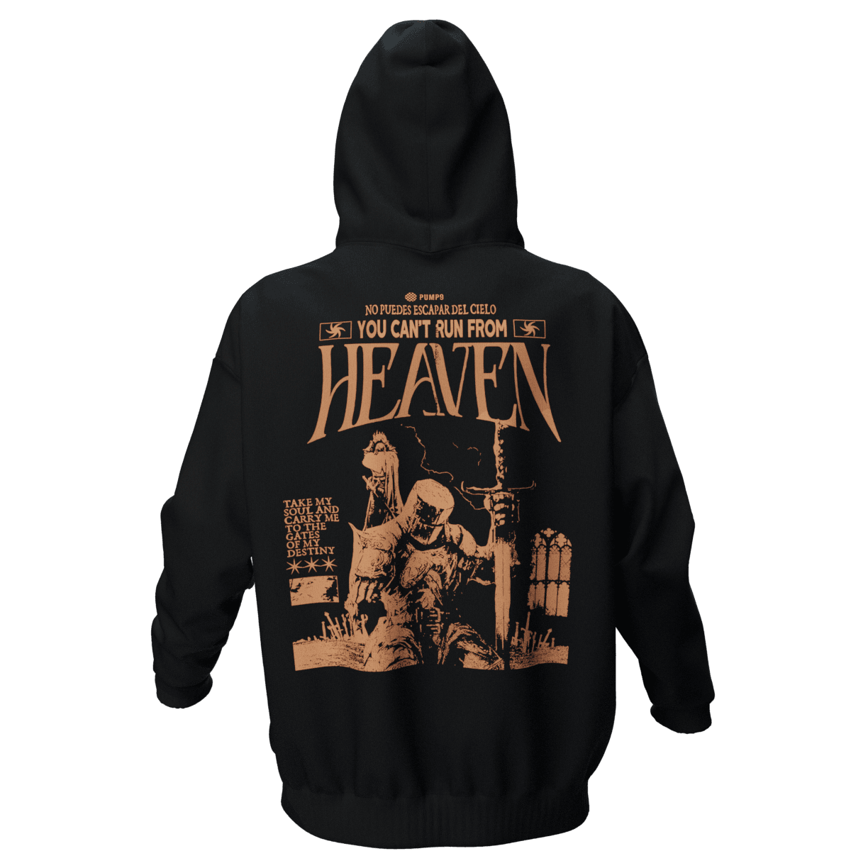 HEAVEN Siyah Oversize Hoodie