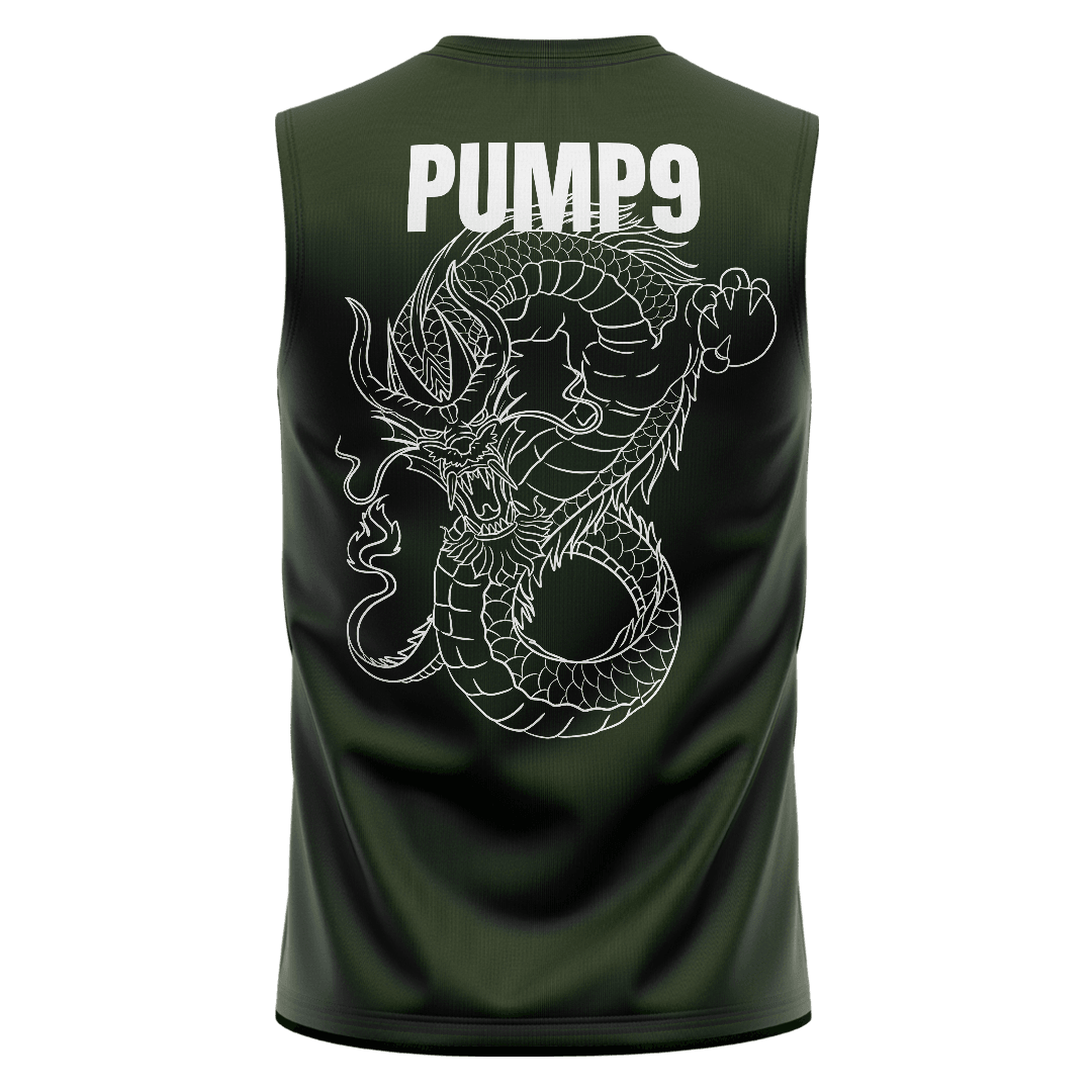 DRAGON Haki Yeşili Regular Fit Sleeveless T-Shirt