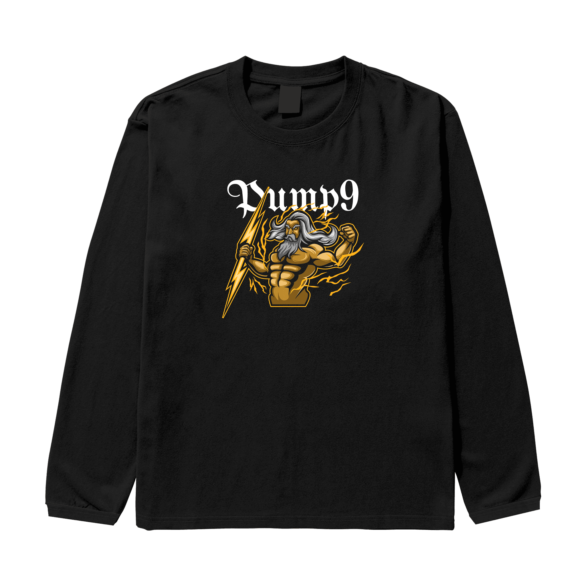 ZEUS Siyah Oversize Long Sleeve T-Shirt