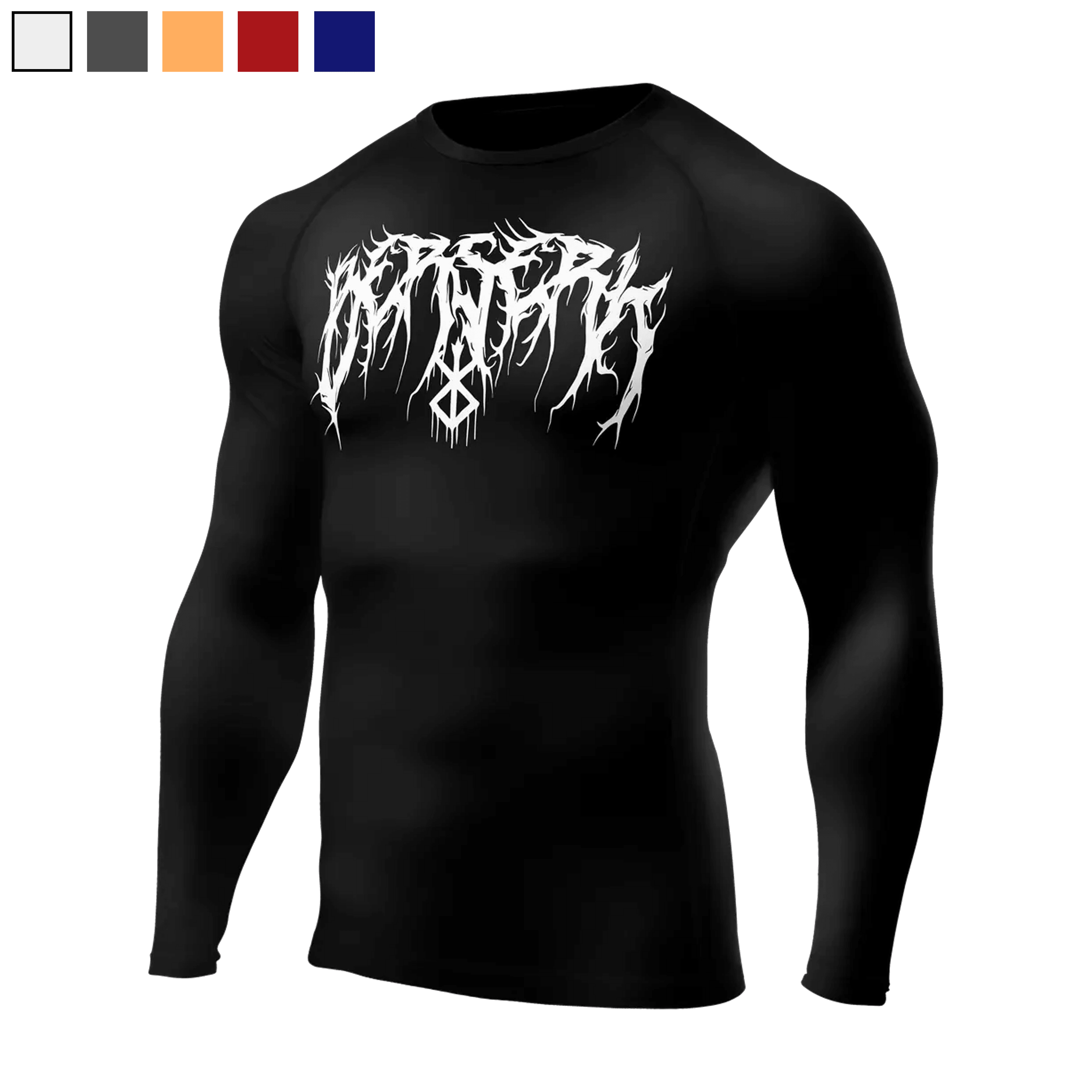 BERSERK Siyah Long Sleeve Compression T-Shirt