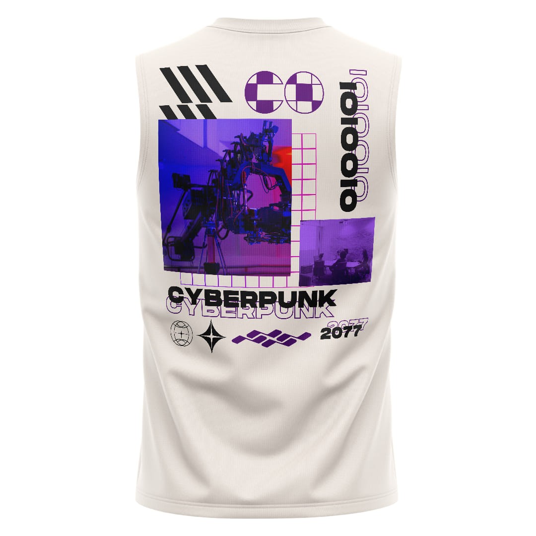 CYBERPUNK Kırık Beyaz Regular Fit Sleeveless T-Shirt