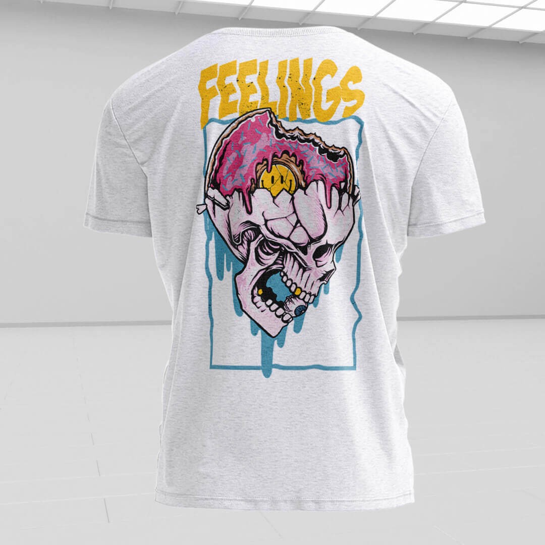 FEELINGS Beyaz Regular Fit T-Shirt