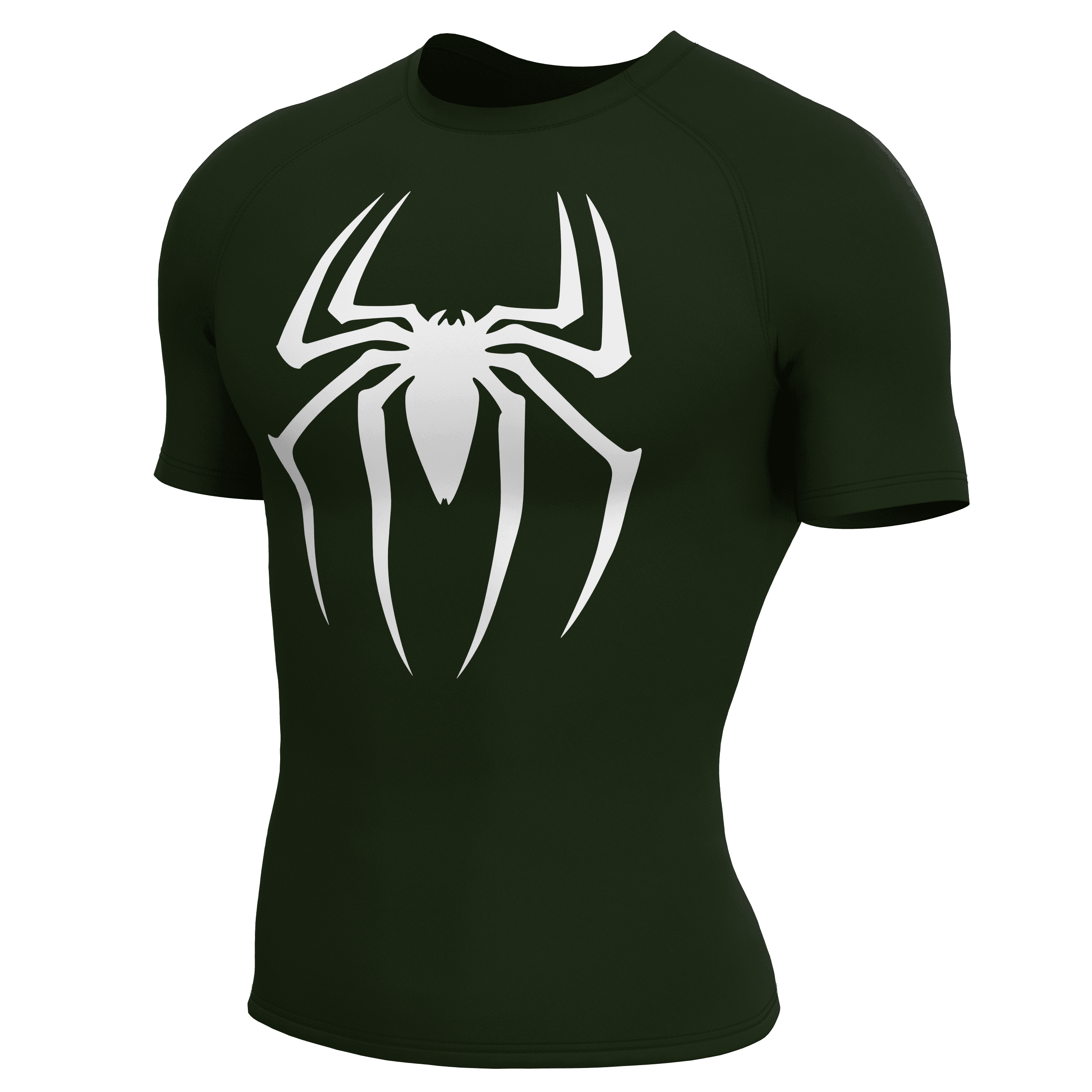 SPIDER Haki Yeşili Short Sleeve Compression T-Shirt