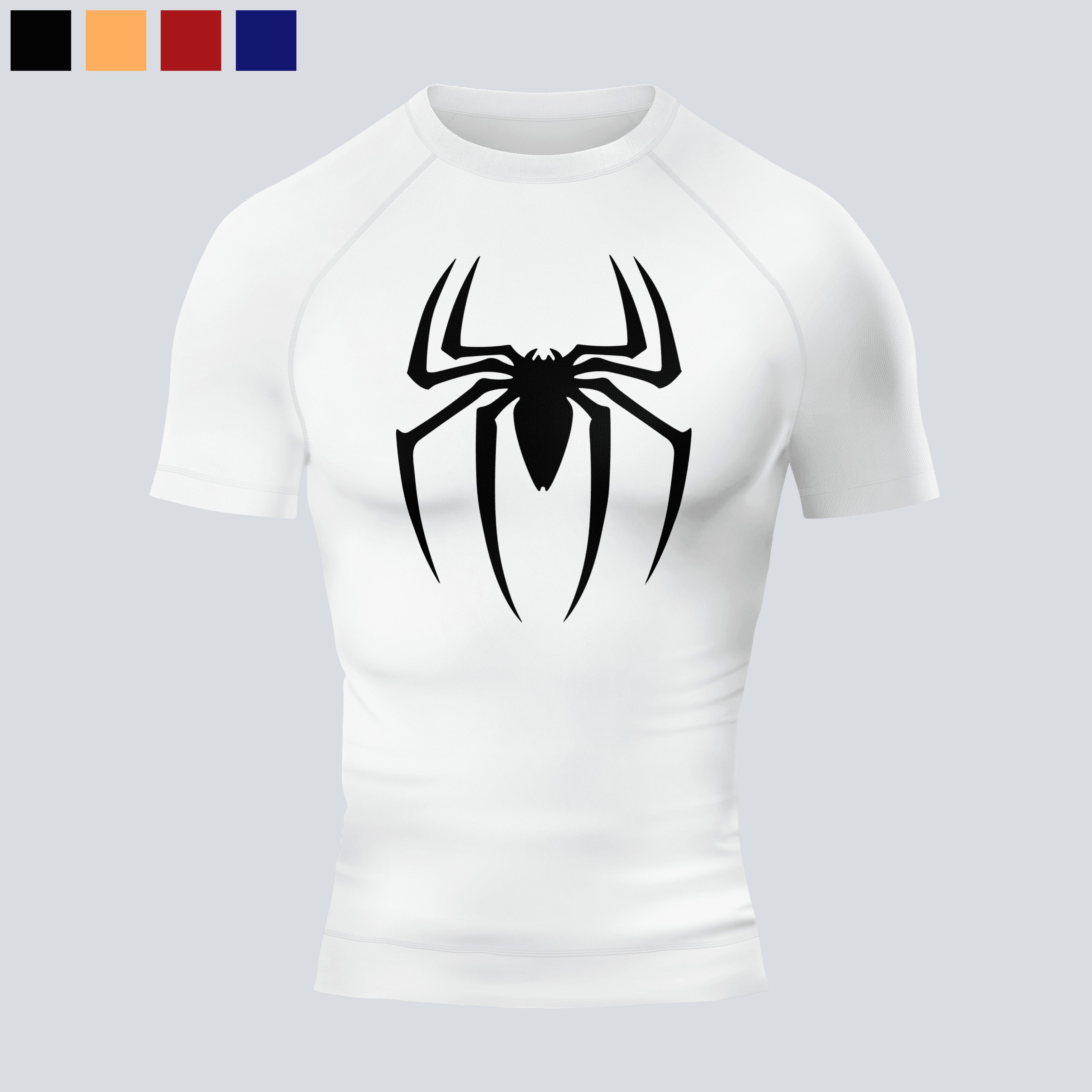 SPIDERMAN Beyaz Short Sleeve Compression T-Shirt