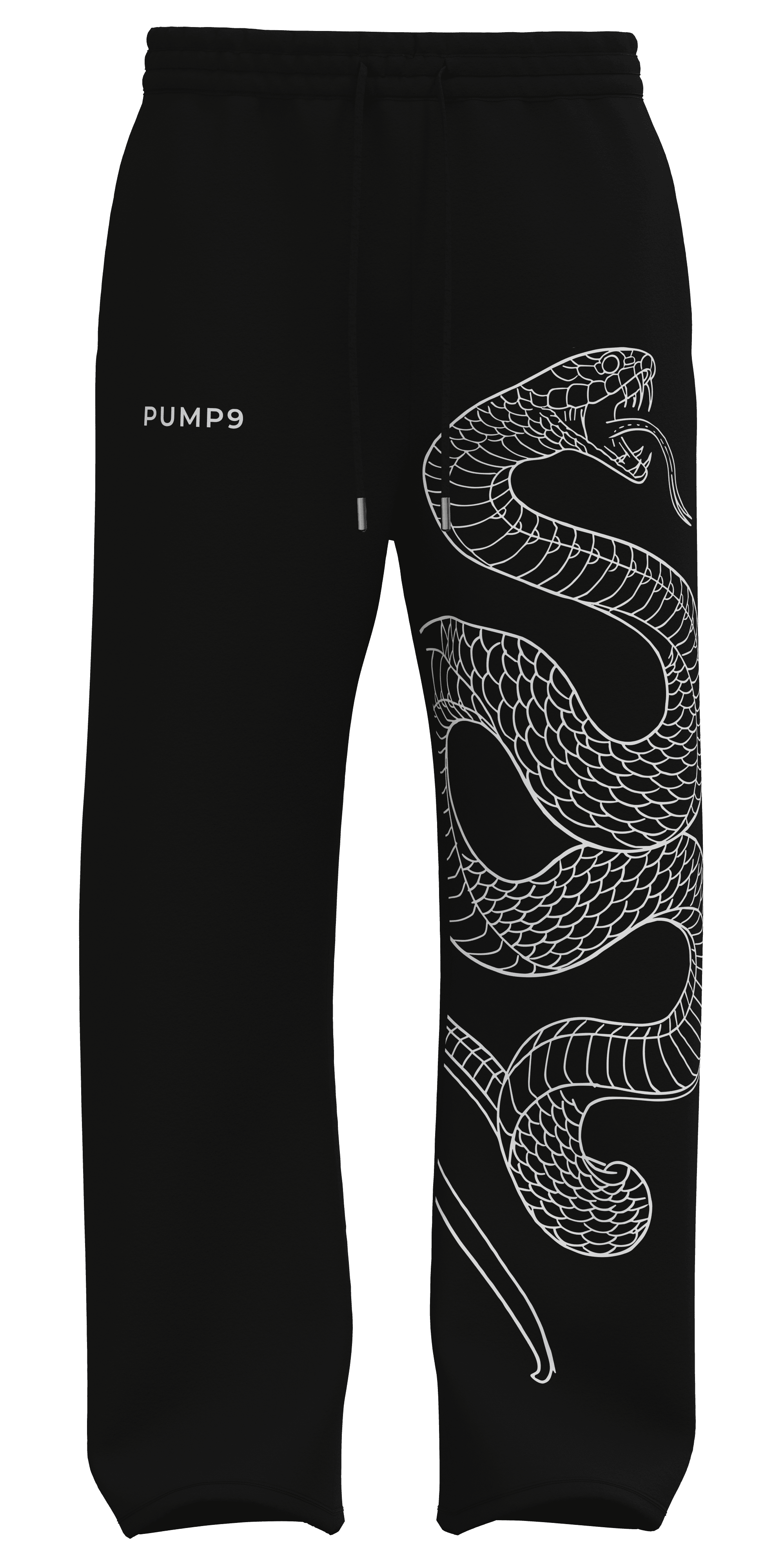 PUMP9 SNAKE Siyah Baggy Düz Paça Eşofman