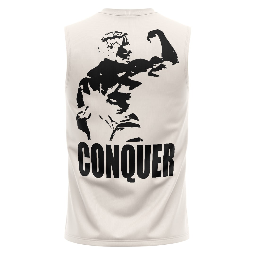 CONQUER Kırık Beyaz Regular Fit Sleeveless T-Shirt