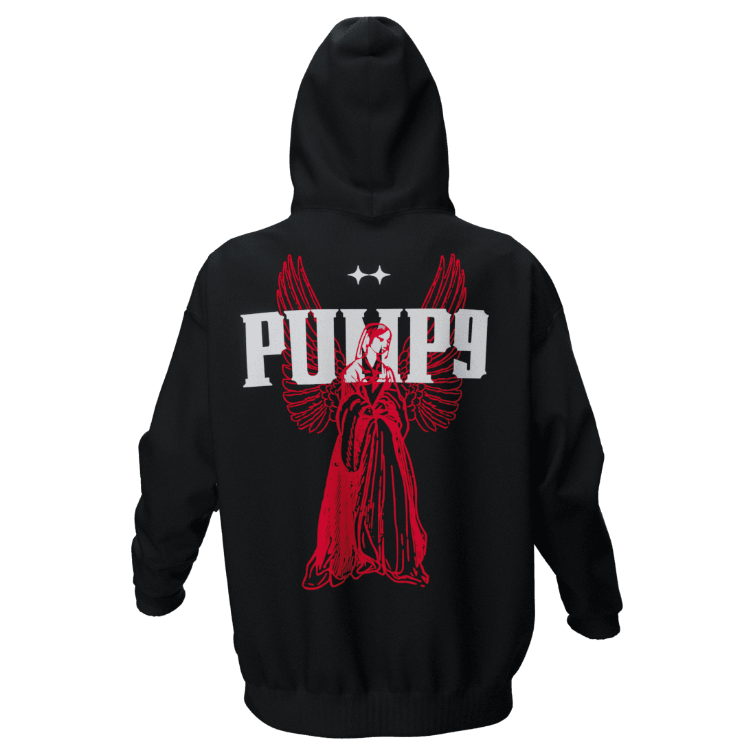 ANGEL Siyah Oversize Hoodie