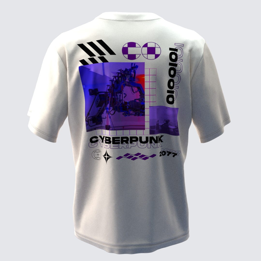 CYBERPUNK Kırık Beyaz Oversize T-Shirt