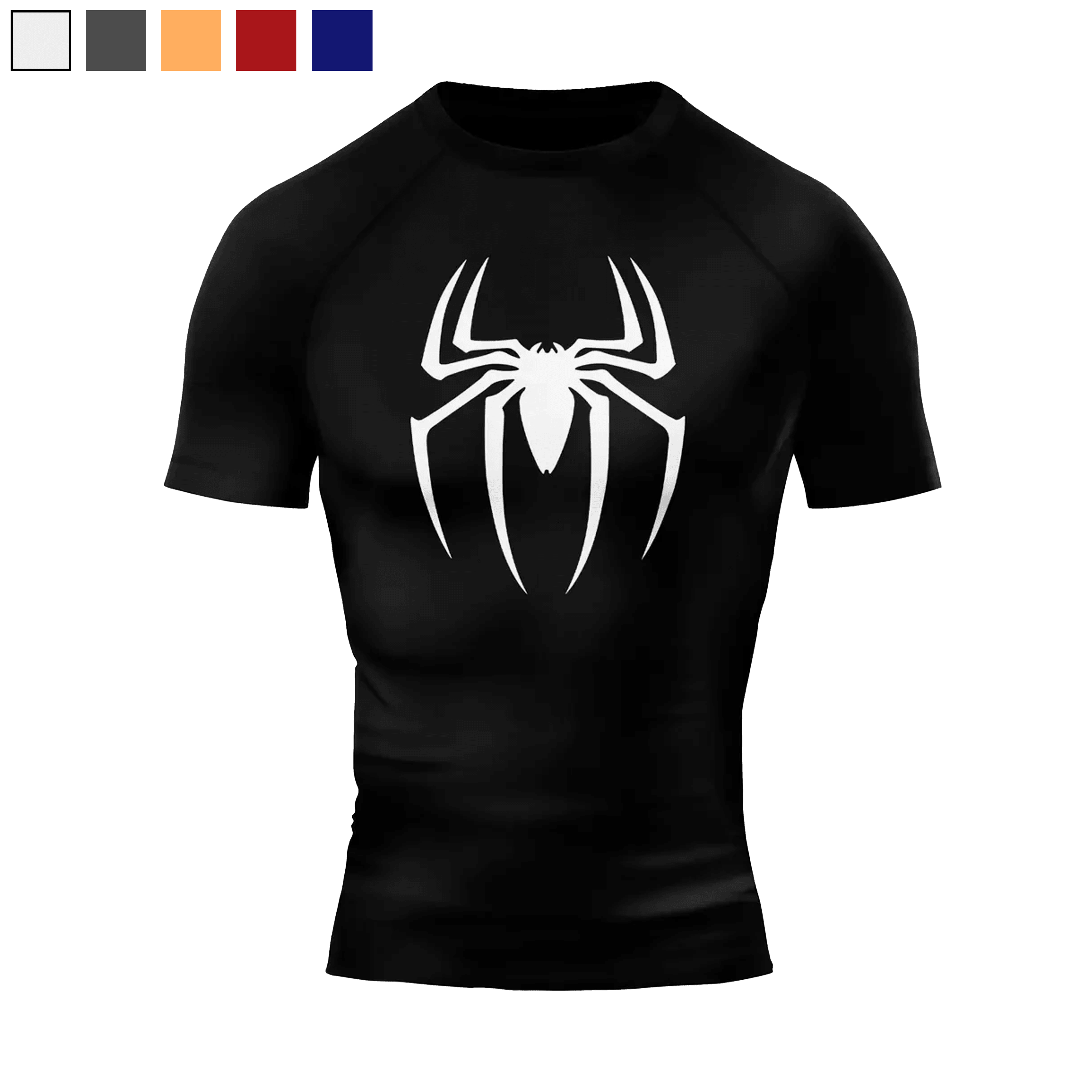 SPIDERMAN Siyah Short Sleeve Compression T-Shirt